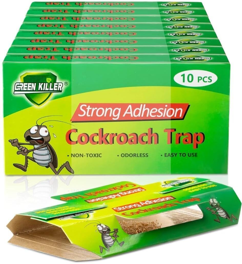 Cockroach Trap Strong (10 PCS) – Non-Toxic Odorless Roach Glue Traps (PCS 1) Insect Net-image-2