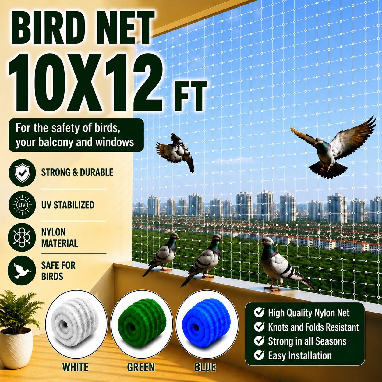 tyba star ANTI BIRD NET 10X12 (GREEN) Insect Net-picture-26