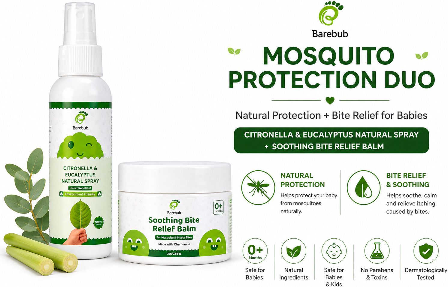 Baby Mosquito Protection Duo |Bite Relief Balm (25 gm) + Insect Repellent Spray-image-21