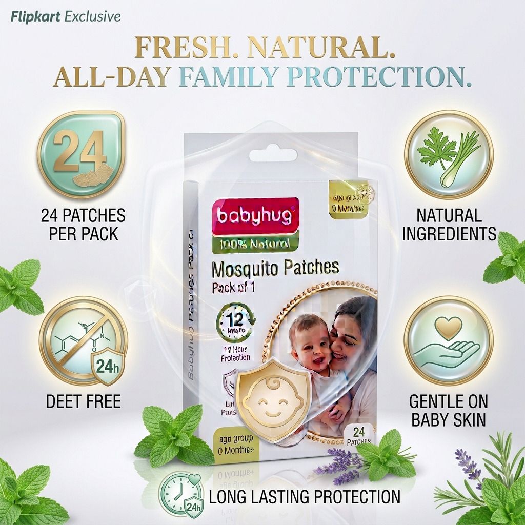 babyhug Baby Anti Mosquito Patch 24 Count DEET Free chikungunya protection patch-picture-28