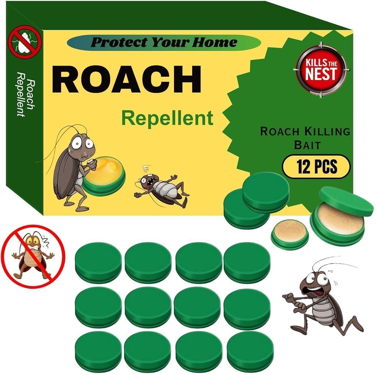onestopsho Natural Plant-Based Roach Control with Bait Insect Net-picture-23