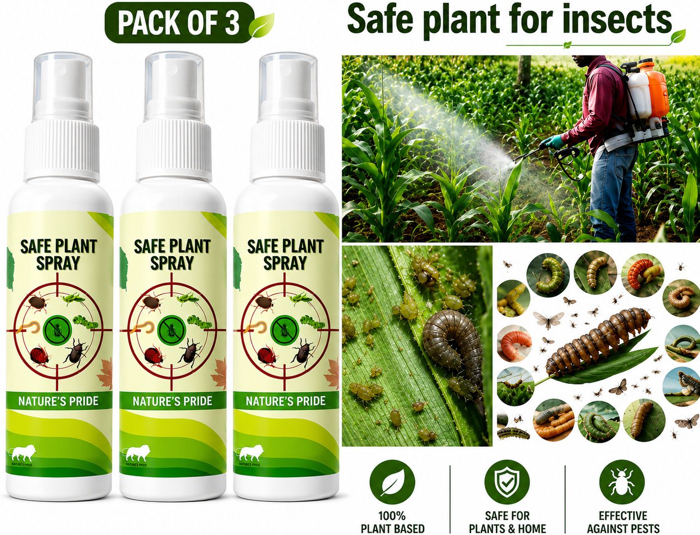 Safe Plant Spray Natural Plant Protection for Indoor & Oudoor Plants combo-image-45