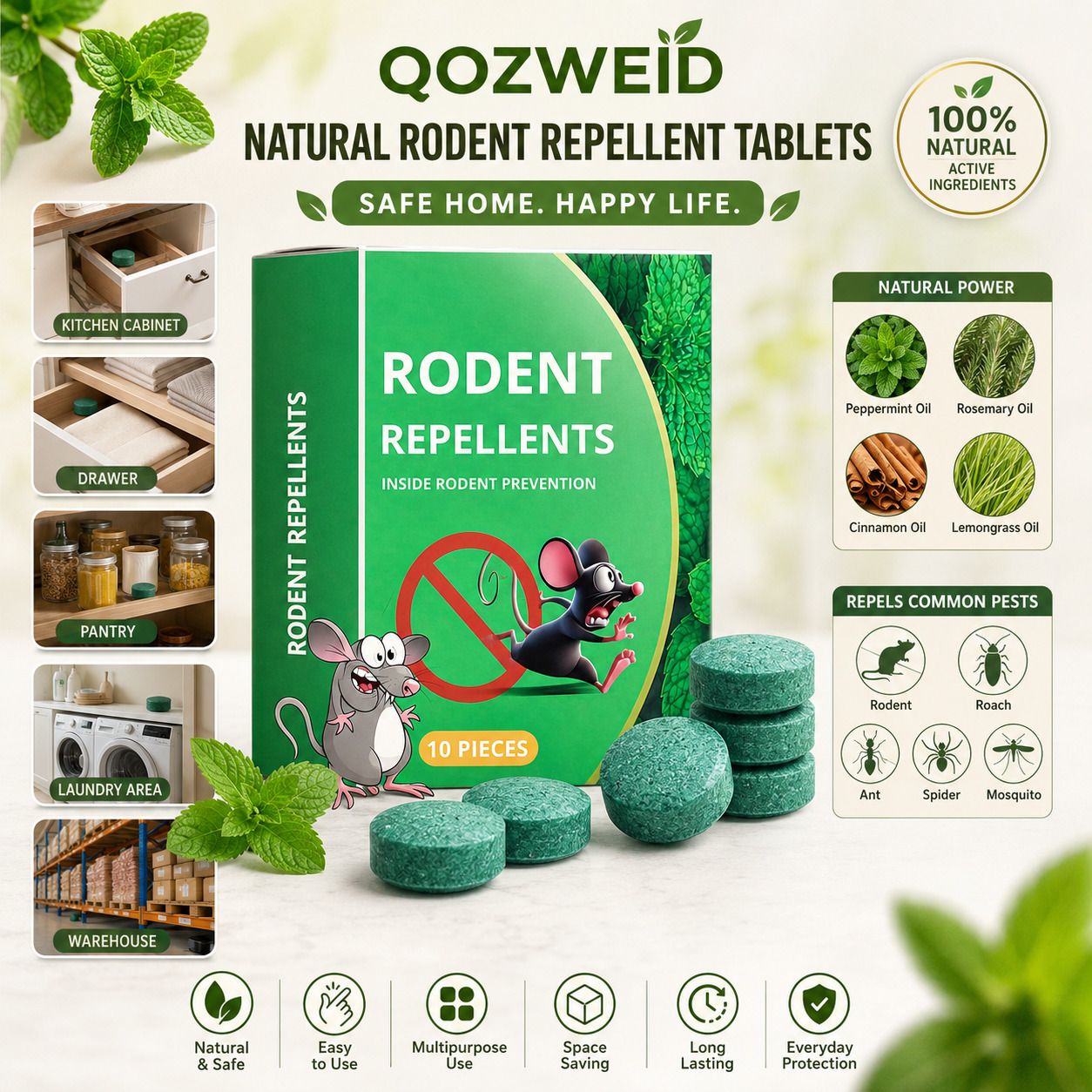 Natural Rodent Rat Repellent Tablets for Long Lasting Pest Control-image-48