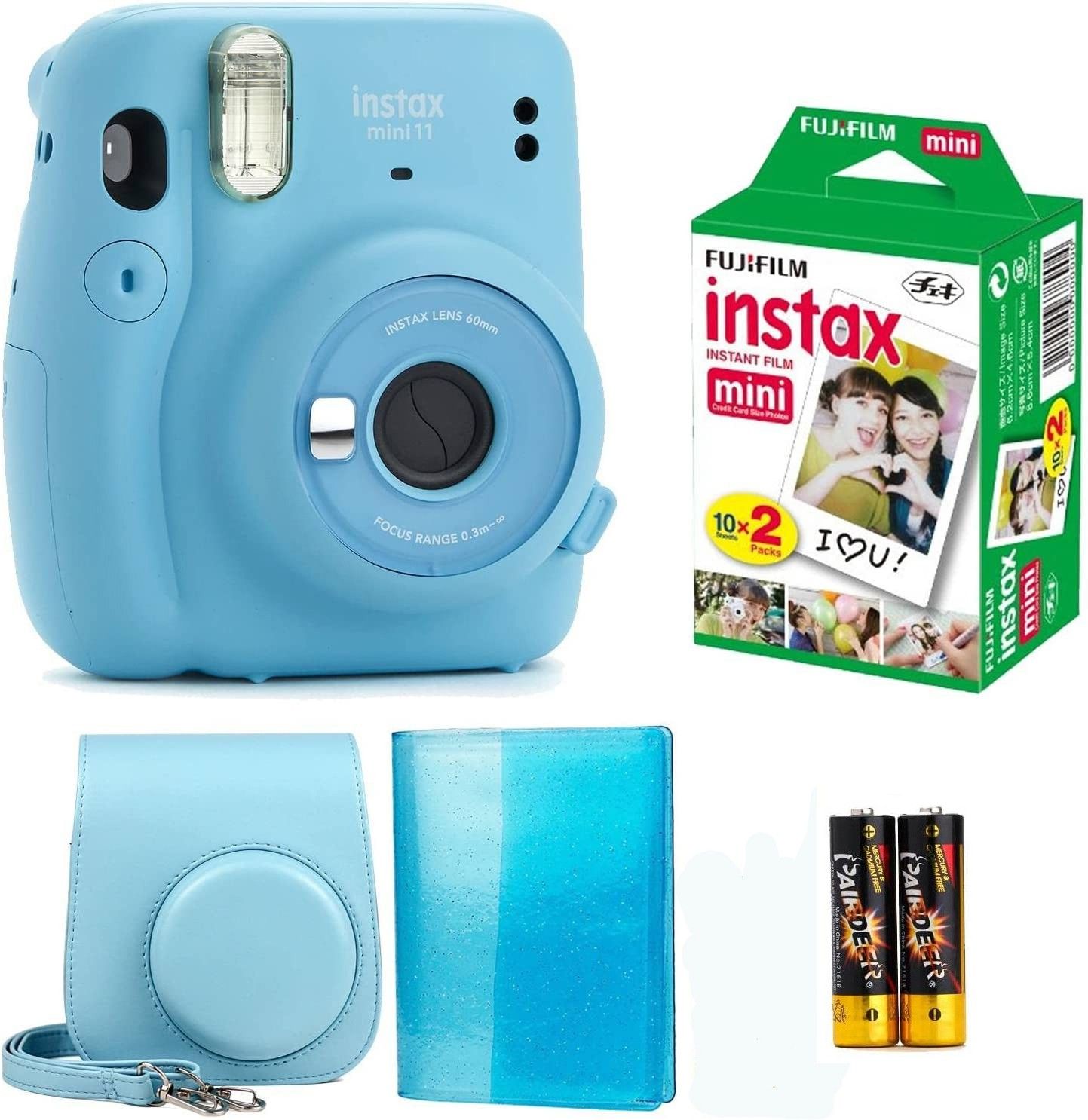 FUJIFILM instax mini 11 Mini 11 Sky Blue with twin pack film, pouch and album Instant Camera-picture-13