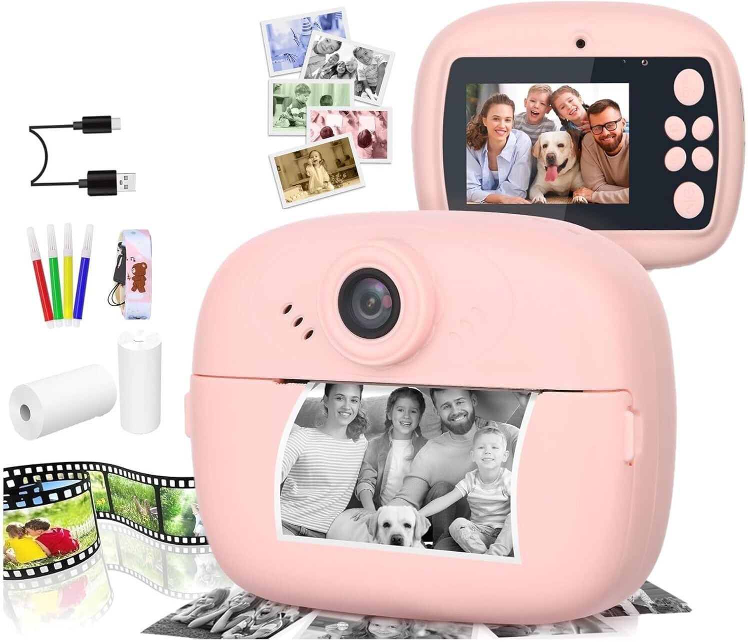 MOBONE DIY instant photo Kids Instant Print Camera – Mini Digital HD Photo & Video Camcorder with Games Instant Camera-image-25