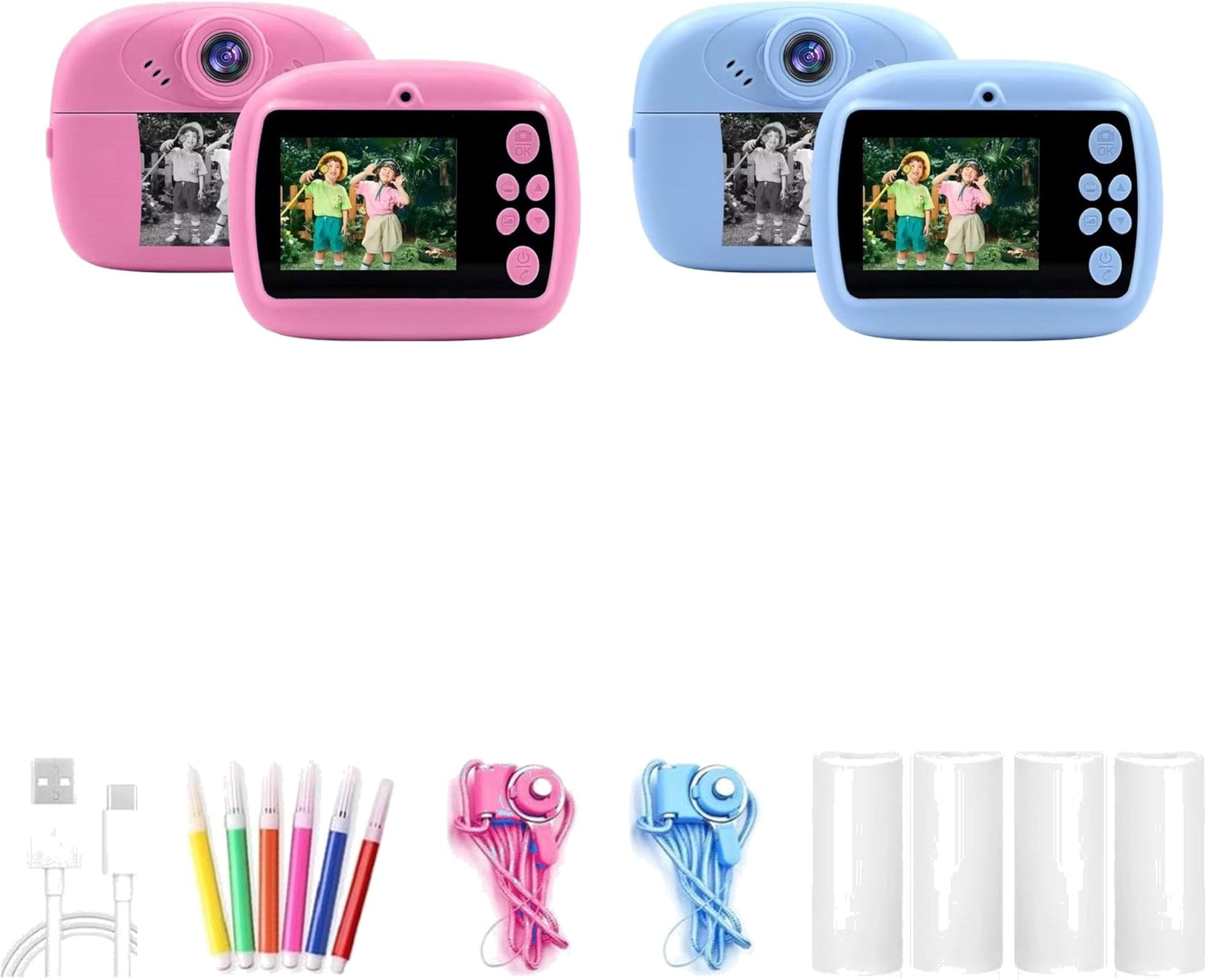THYWILL SOLUTIONS dual digital camera, came with blue and pink camera Instant Camera-image-32