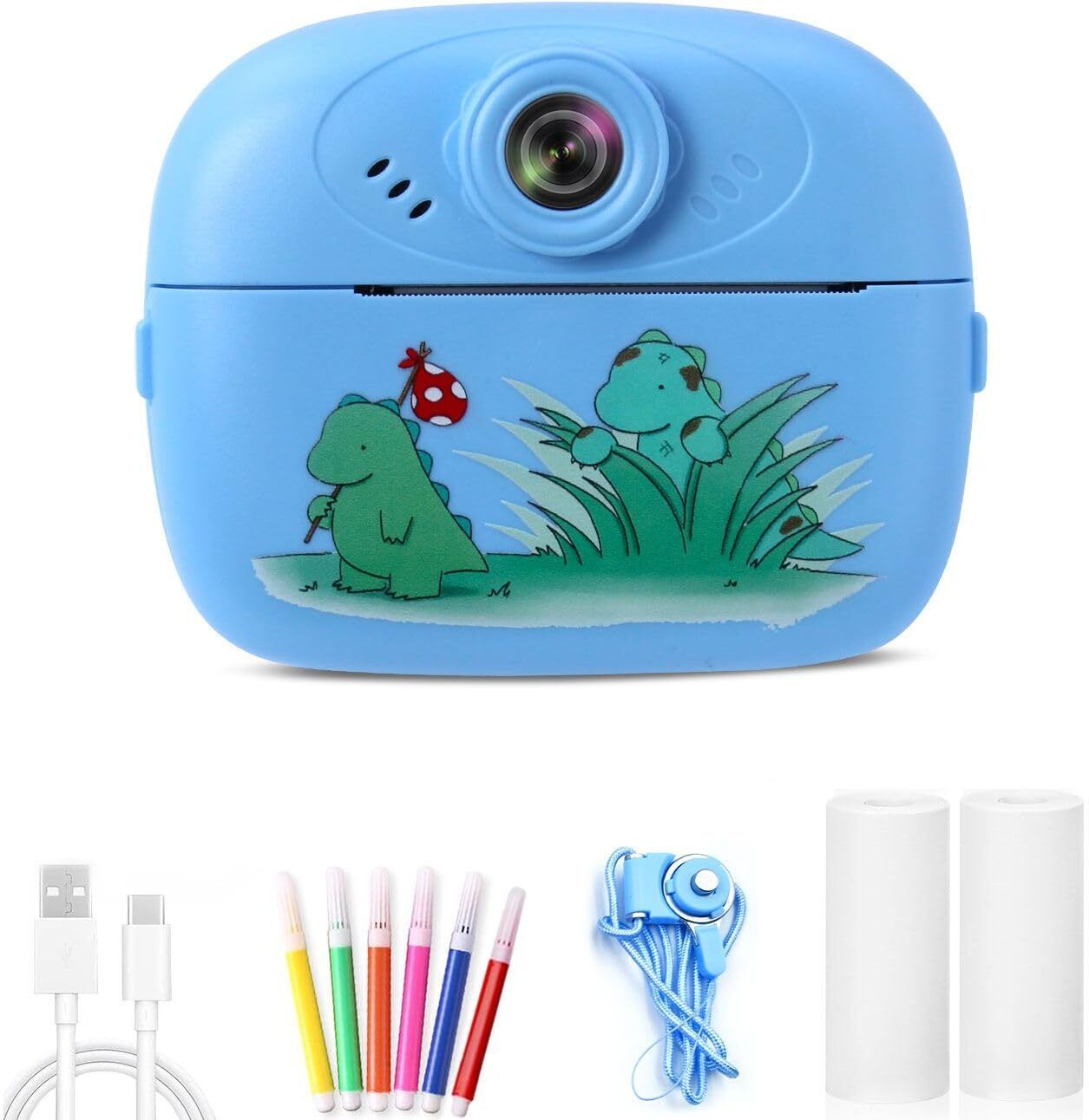 ShopSapience 4321 Kids Instant Digital Camera for Photos & Videos with Built-in Printer Instant Camera