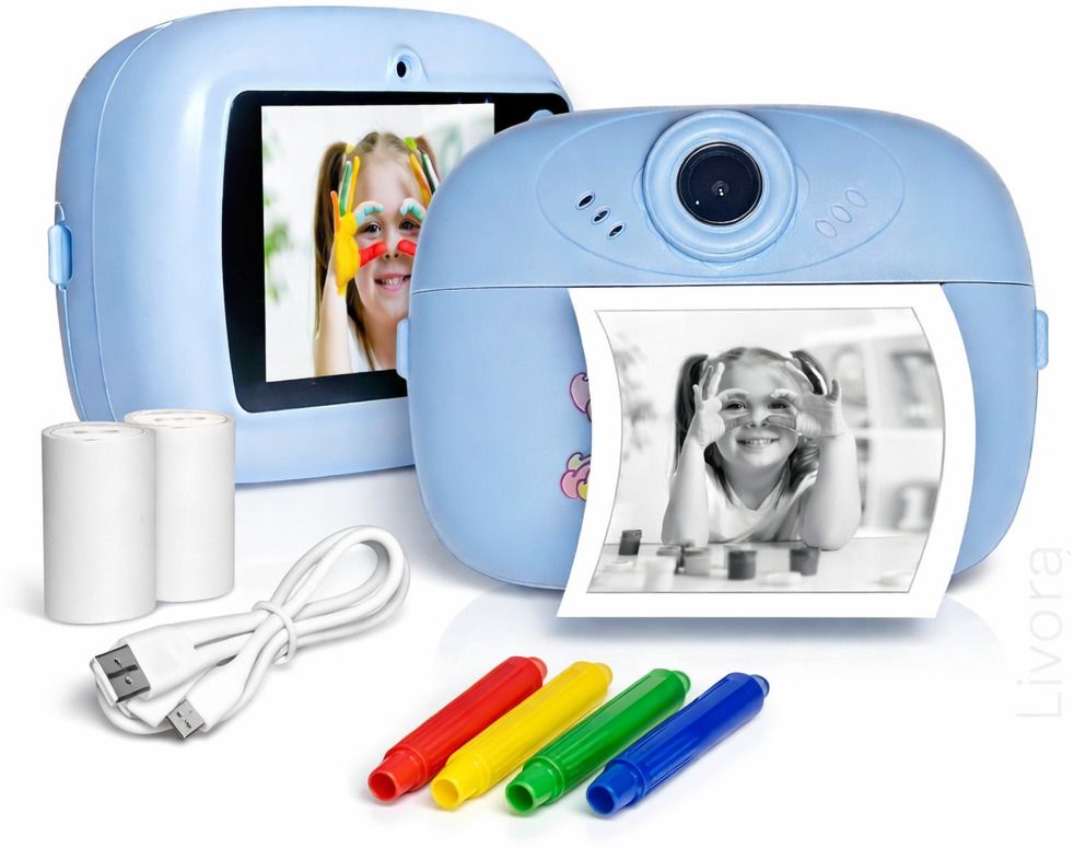 LIVORA Kids Instant Print Camera Instant Photo Print Camera for Kids with Dual HD lens & Video Recording Instant Camera-image-32