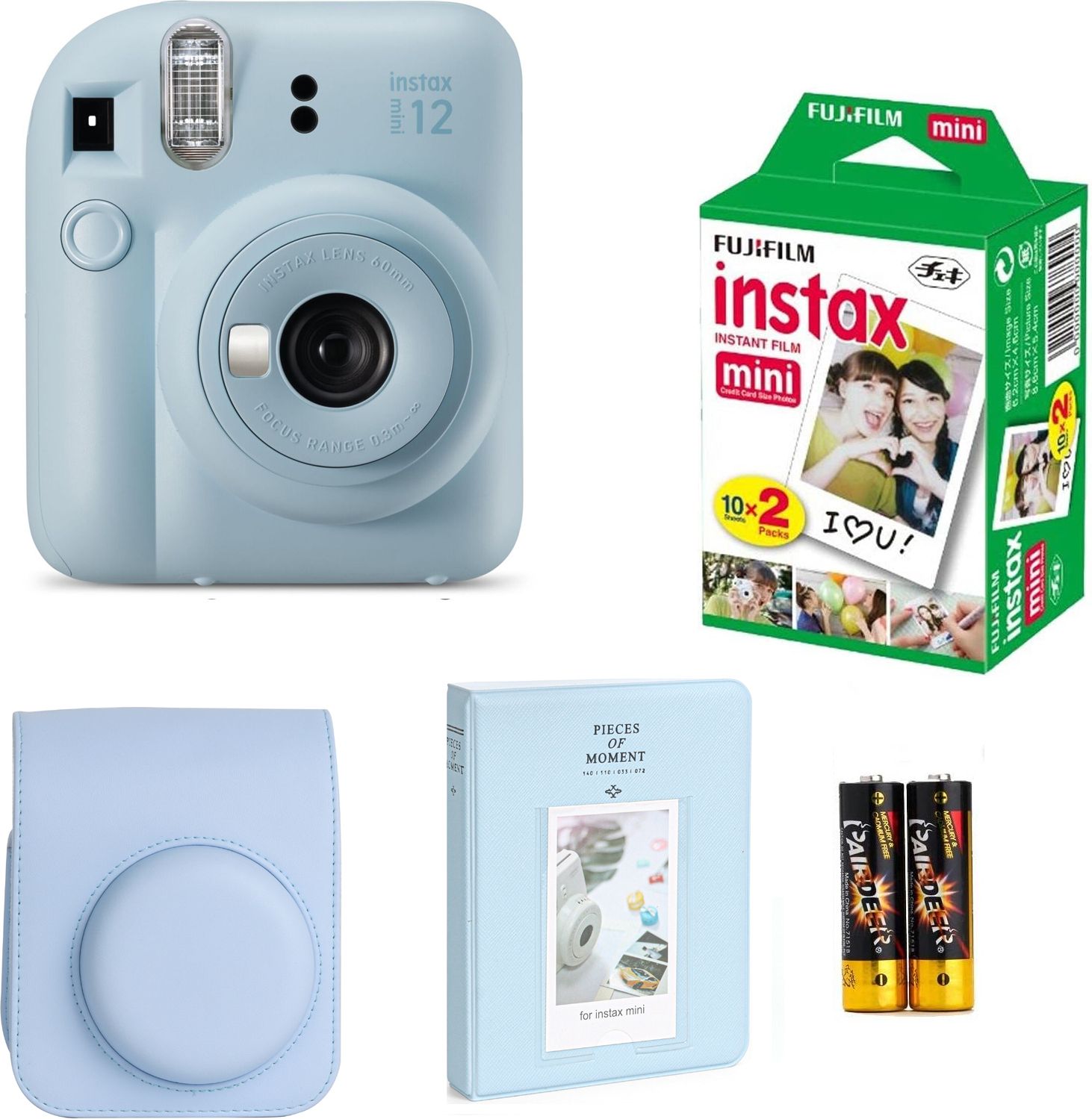 FUJIFILM Instax mini 12 Pastel blue Instant with pouch ,album & 10x2 film Instant Camera-picture-11