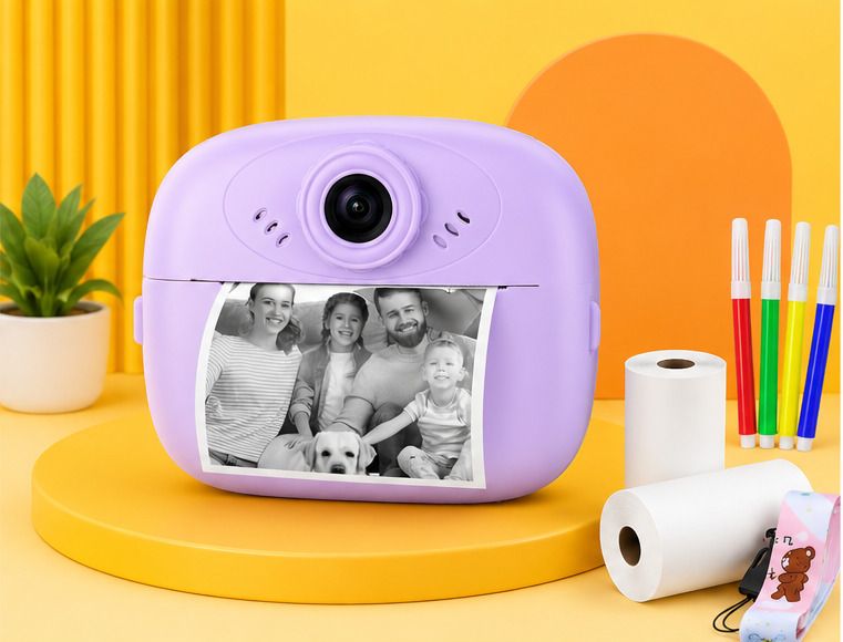 Evercart DIY MagicPrint Series Kids Instant Photo Print Camera, Rechargeable Digital Camera with Thermal Paper Instant Camera-picture-11