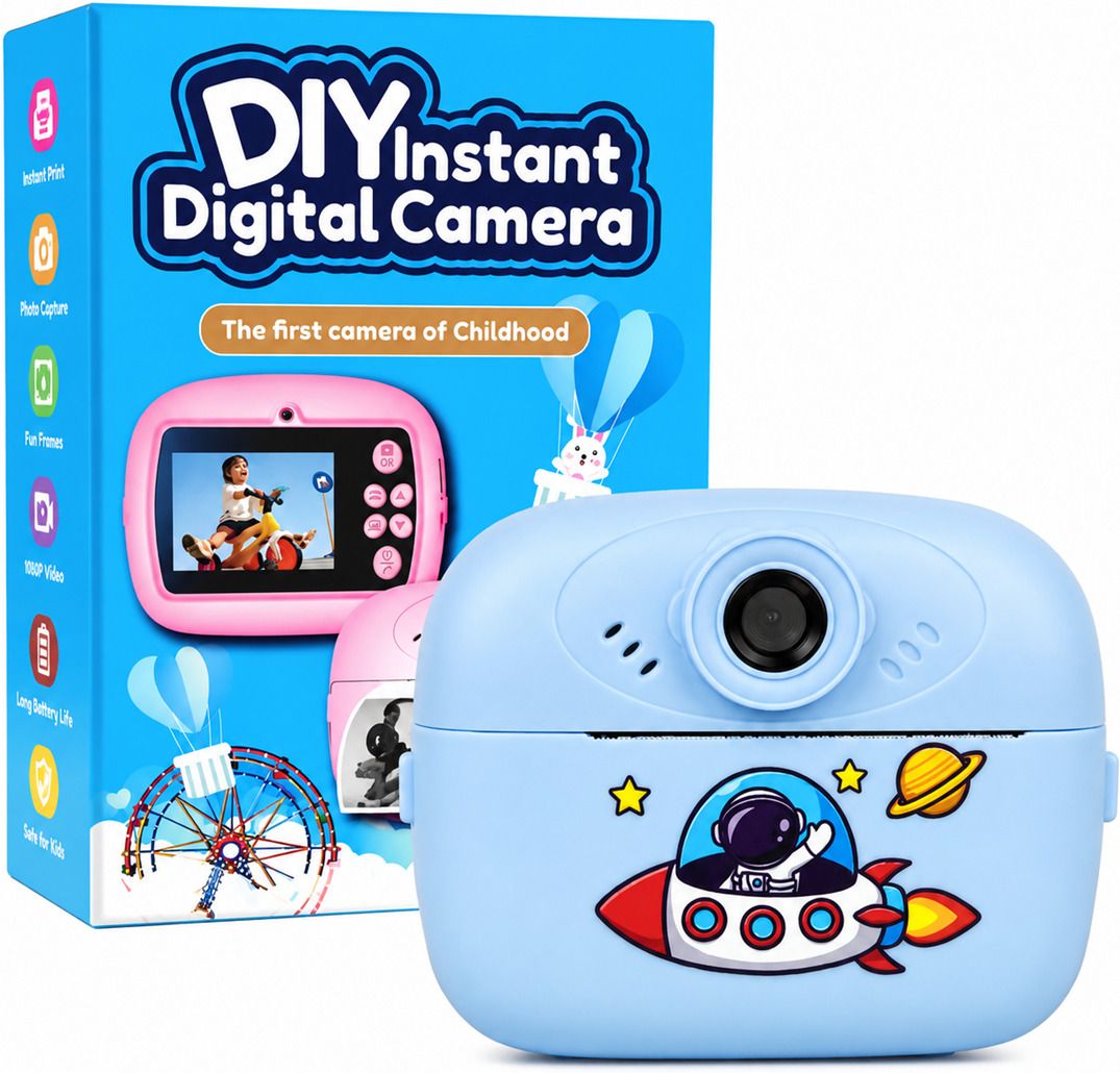 ASTOREQ Instant Print Series Instant Print Camera for Kids | 1080P HD Digital Camera | Multicolor Instant Camera-image-45
