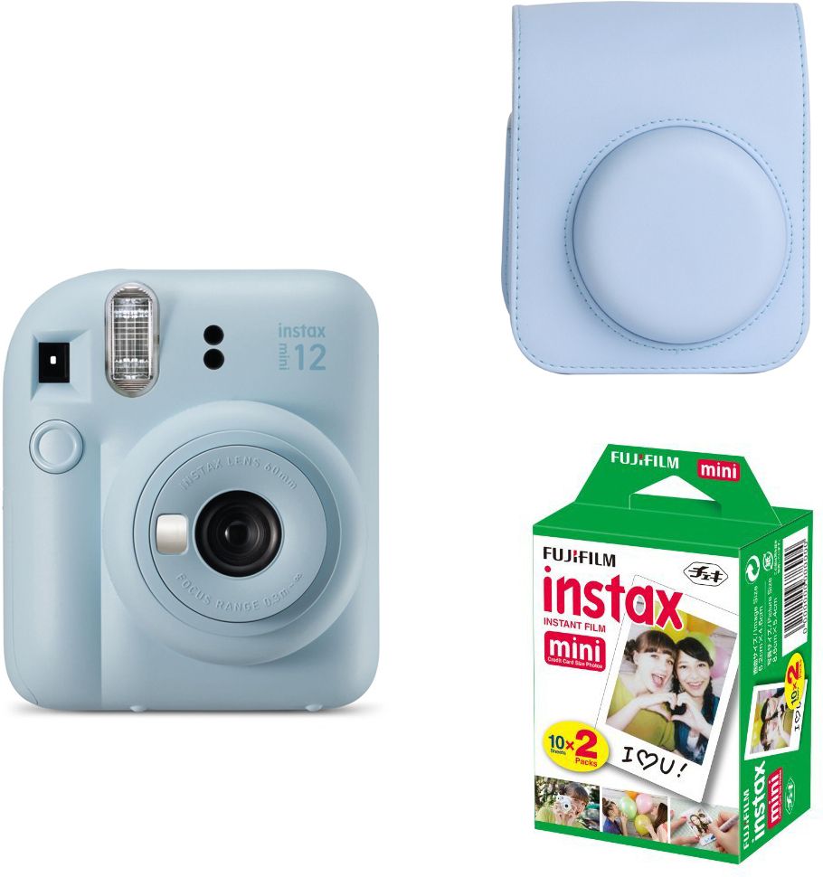 FUJIFILM Instax mini 12 Pastel Blue Instant Film Camera with PU Leather Carrying Bag and 10x2 film Instant Camera-picture-33