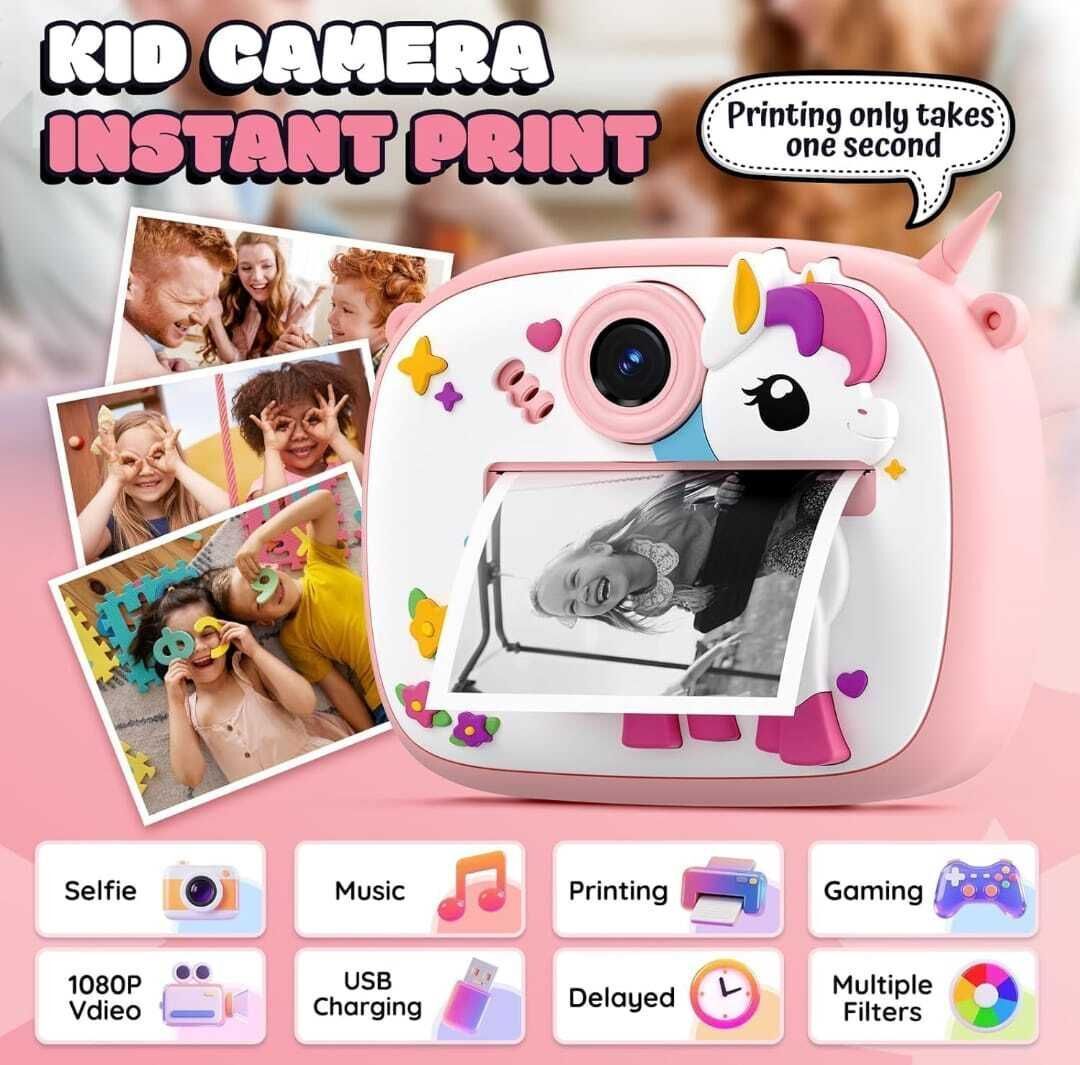 HAPPY CHAPPIE DIY instant photo printer cemera Instant Print - Mini Digital Camera HD Photo & Video with Games Toy Camera Instant Camera