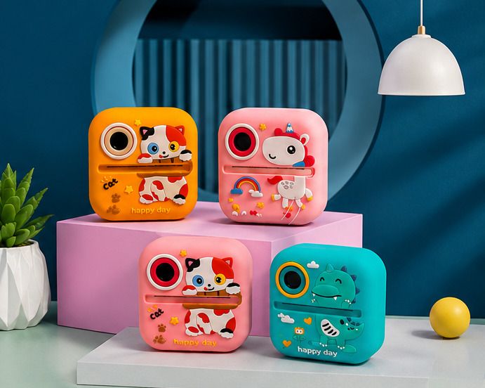ZECOMMERCE Kids Instant Print Camera Series Rechargeable Cartoon Kids Digital Camera with Lanyard Instant Camera-image-21