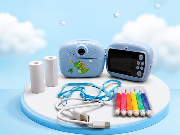 Zuigo Digital Instant photo Printer Camera Rechargeable Kids Print Camera with Thermal Paper, Selfie & Color Pens Instant Camera-image-46
