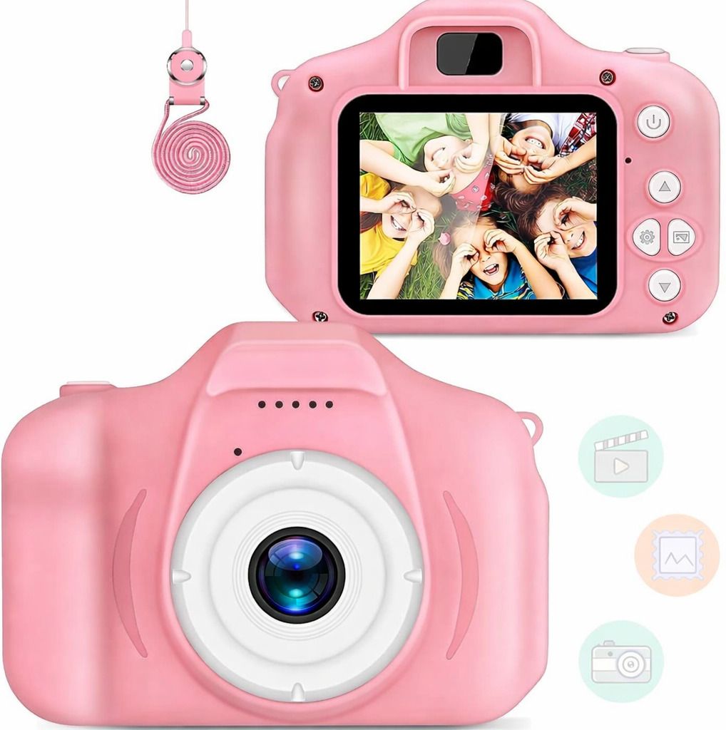 ShikharRetails Kids Camera 0.3MP 1080P HD Kids Camera for Girls & Boys 0.3MP 1080P HD Digital Selfie Camera Toy Pink Instant Camera-image-2