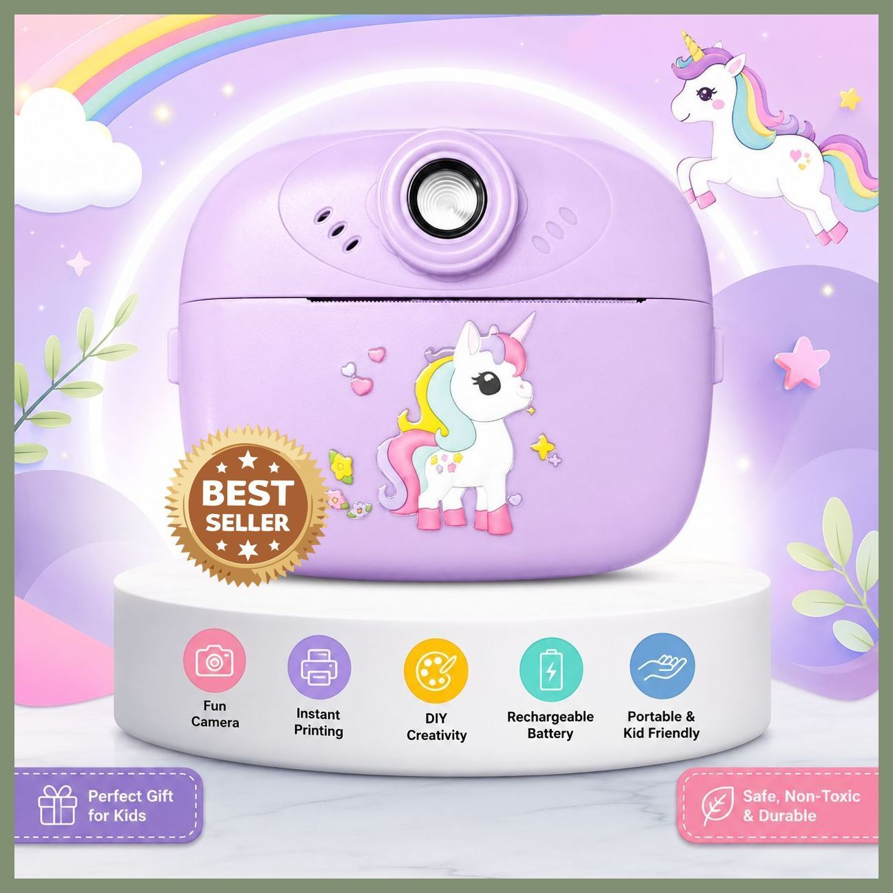 vruvee Unicorn Unicorn Instant Print Camera Instant Camera-picture-30