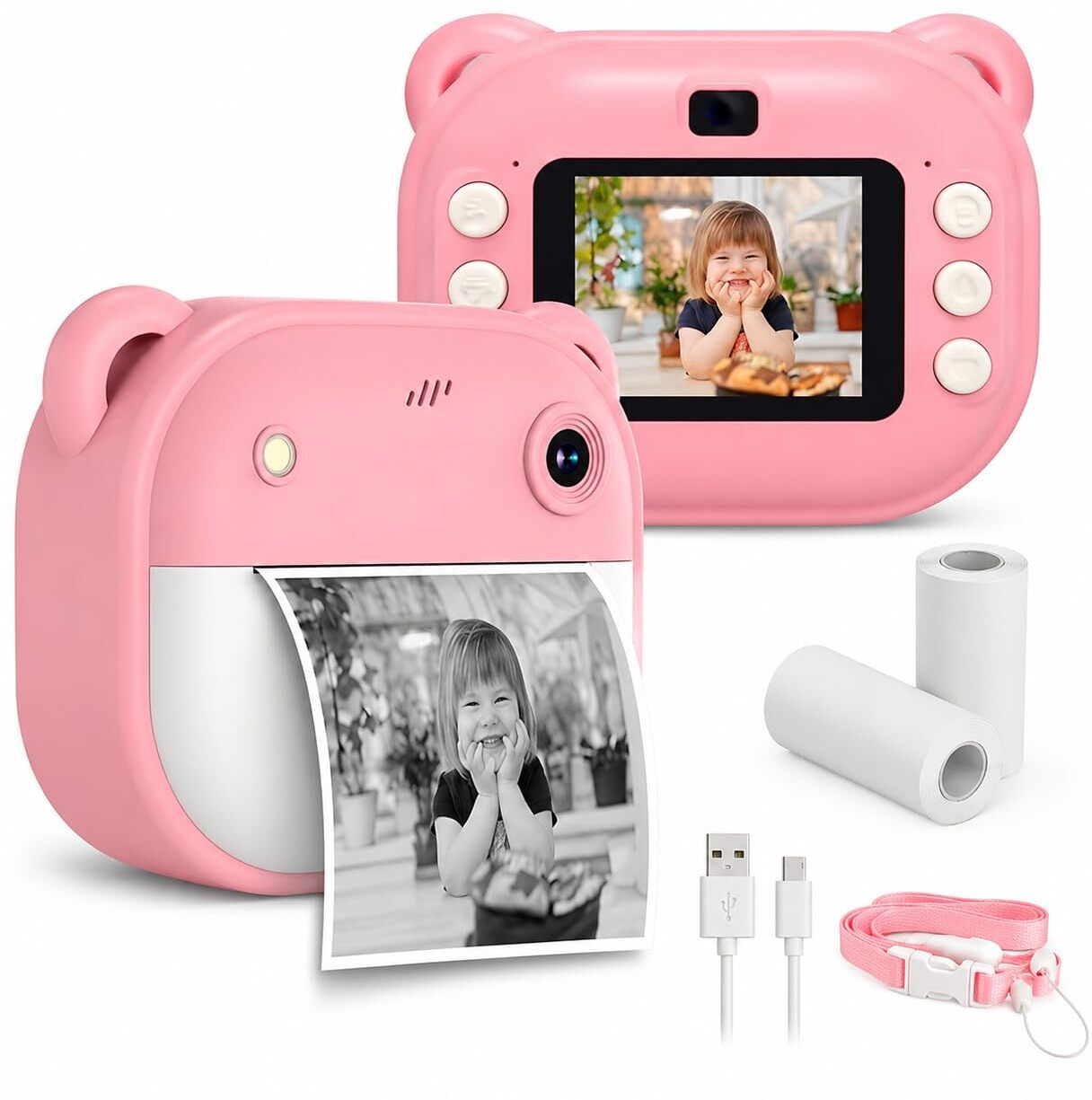 Monex Stationery Instant Print Camera Kids Camera ,Selfie Camera 13MP 1080P HD Digital Video Camera for Toddler Instant Camera-image-36