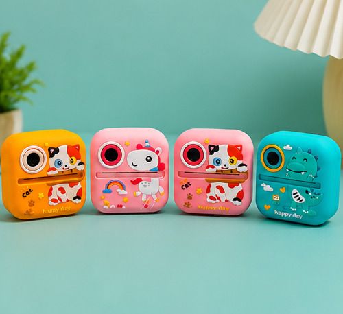 ZECOMMERCE Cartoon Thermal Print Camera Cartoon Kids Digital Camera HD Photo Video Rechargeable Camera Instant Camera-image-39