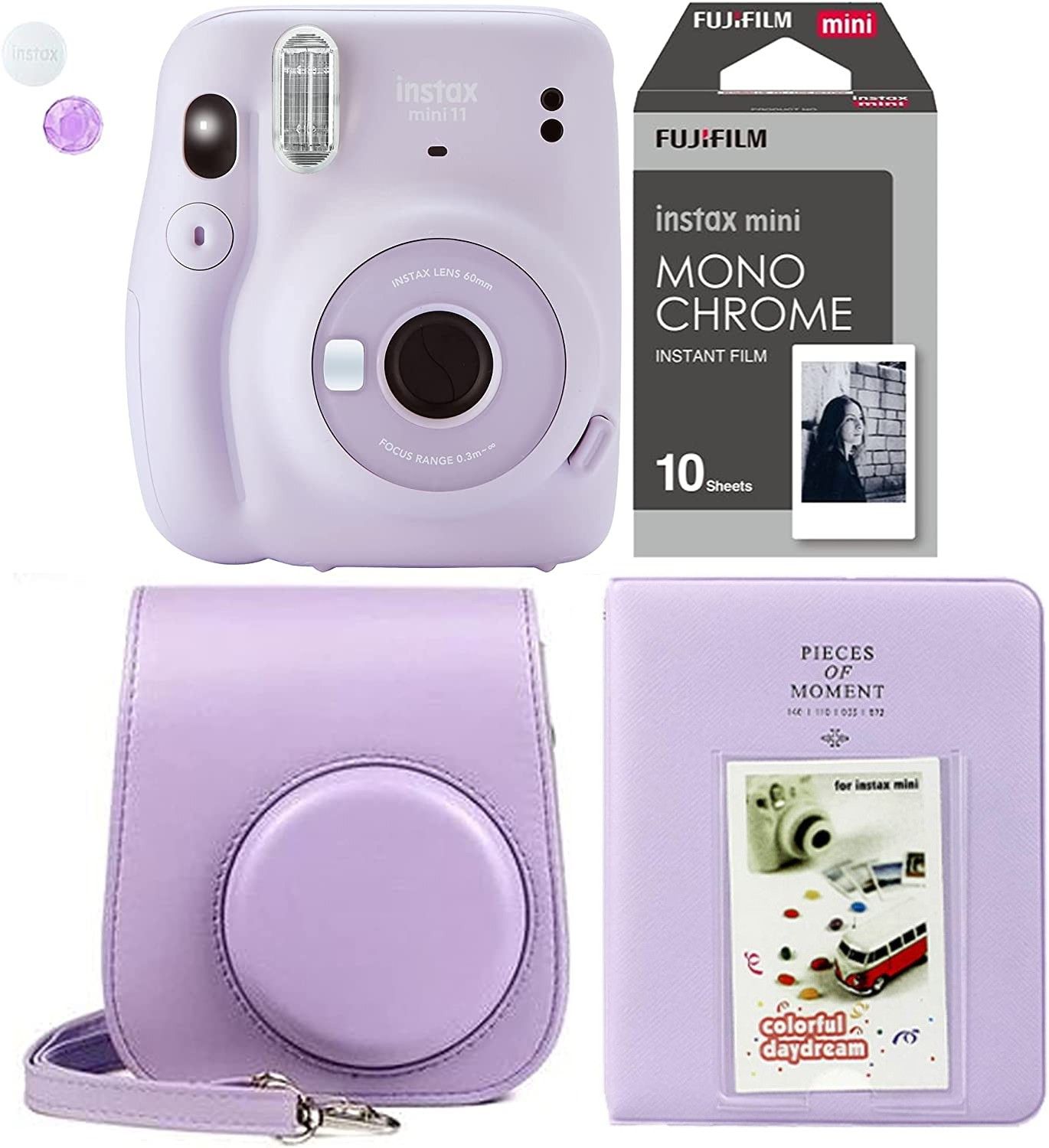 FUJIFILM Instax Mini 11 Instax Mini 11 lilac purple Instant Camera, monochrome film, pouch and album Instant Camera-picture-13