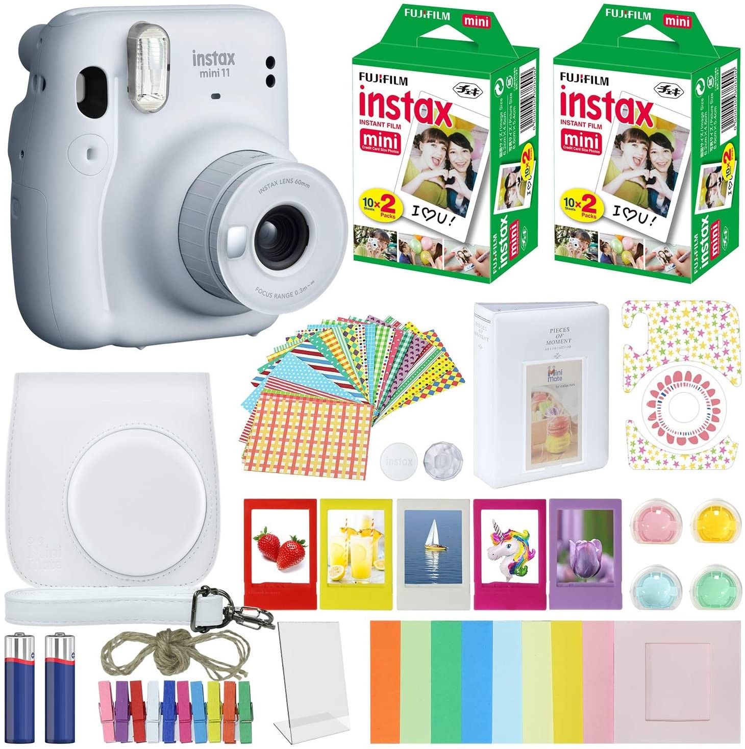 FUJIFILM Instax Mini 11 Mini 11 White with Film 10x4 & Case, Filters, Photo Album, Stickers, frames Instant Camera-picture-29