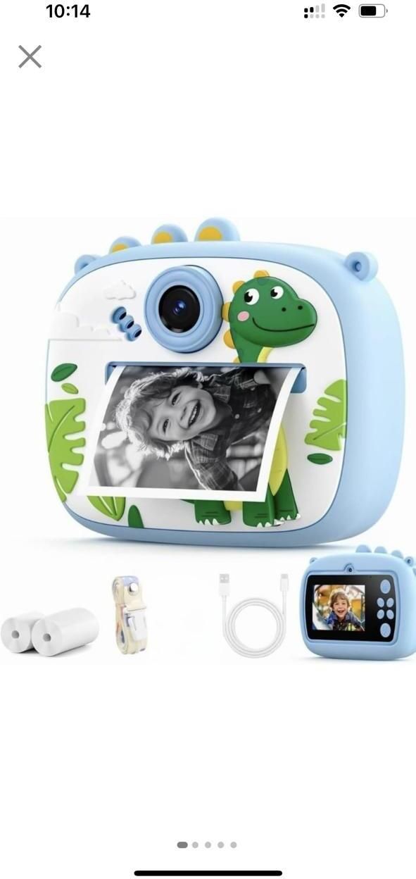 TMT STORE instant camera Kids Instant Print Camera – Mini Digital HD Photo & Video Camcorder with Games Instant Camera