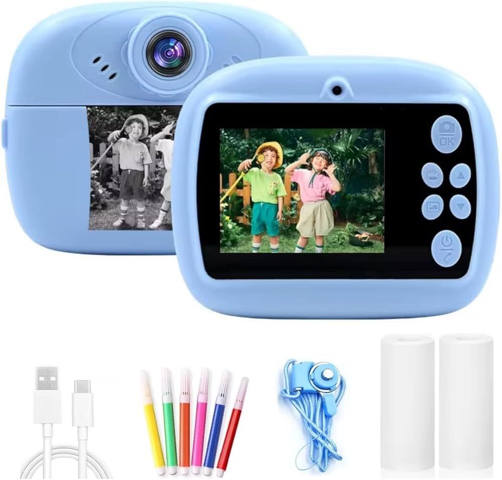 VybeMart N/A mini kids instant print camera with built -in printer (Multicolor) s5 Instant Camera-image-42