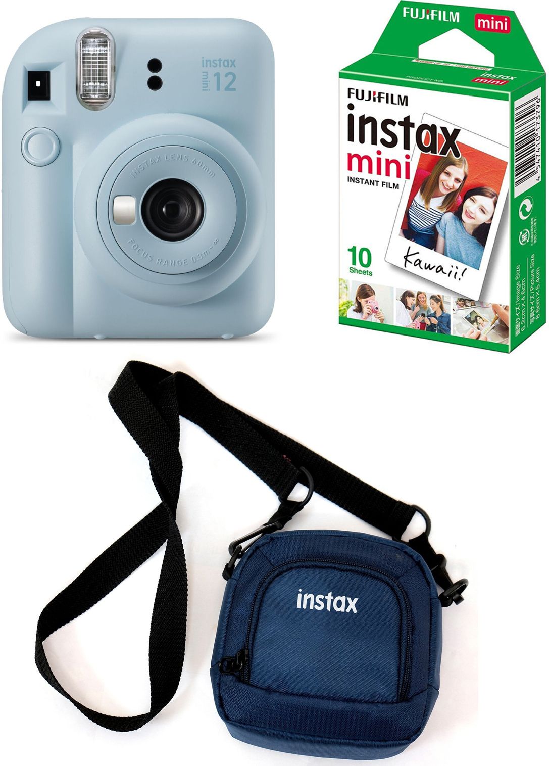 FUJIFILM Instax mini 12 Pastel Blue Instant camera + 10x1 Film+Instax Blue pouch Instant Camera-image-37