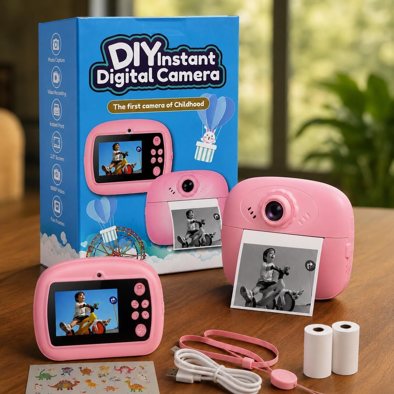 TOPSSPOT 1 DIY Instant Print Camera for Kids 1080P Instant Camera-image-2