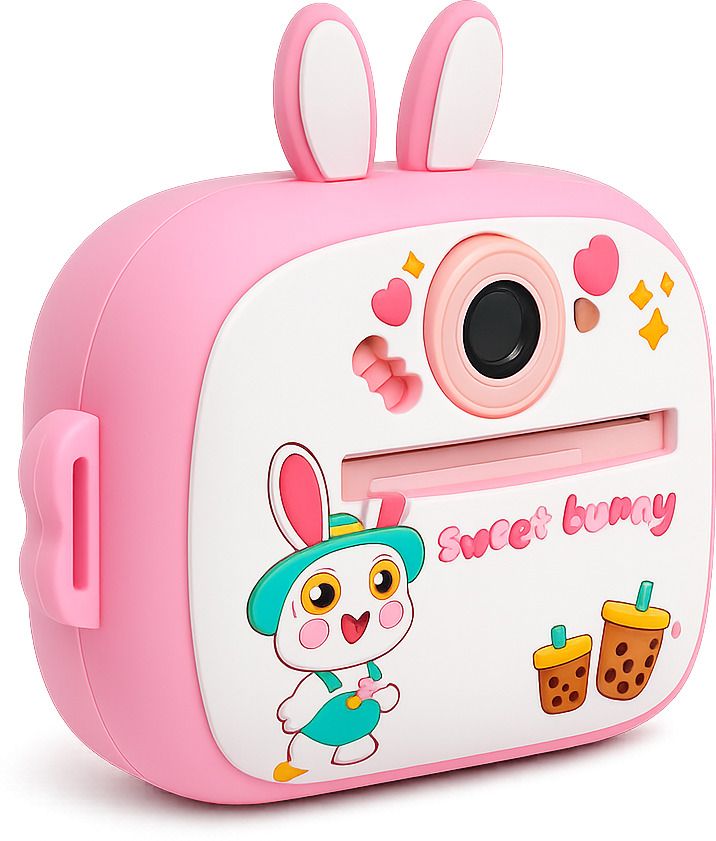 Cubonic PiccoPrint SafeSnap Bunny 48MP Photo 1080P Video inbuilt Games Mp3 Player Rechargeable 3 Rolls DT Print Instant Camera-image-23