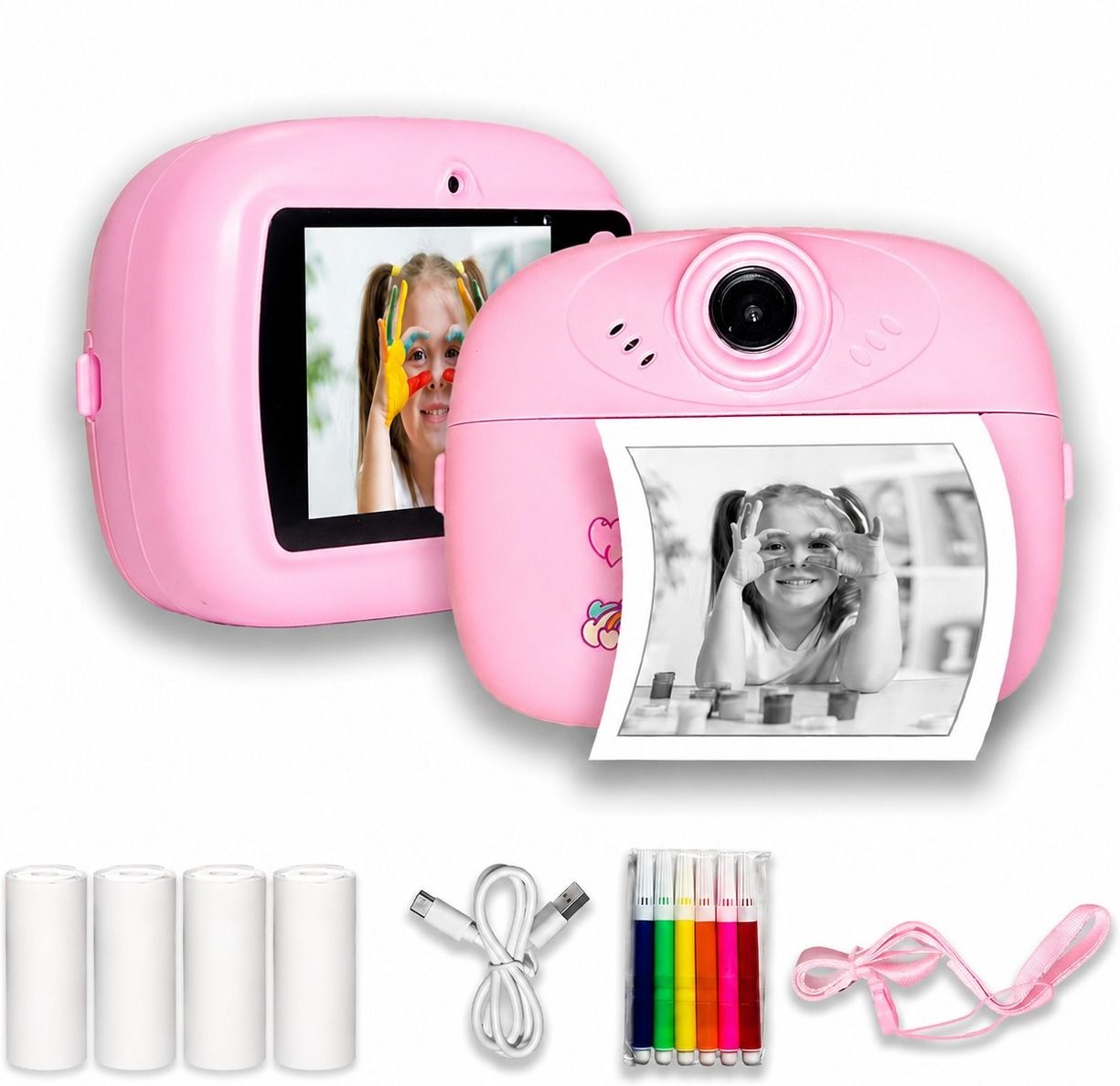 THYWILL SOLUTIONS pink digital camera pink digital camera Instant Camera-image-3