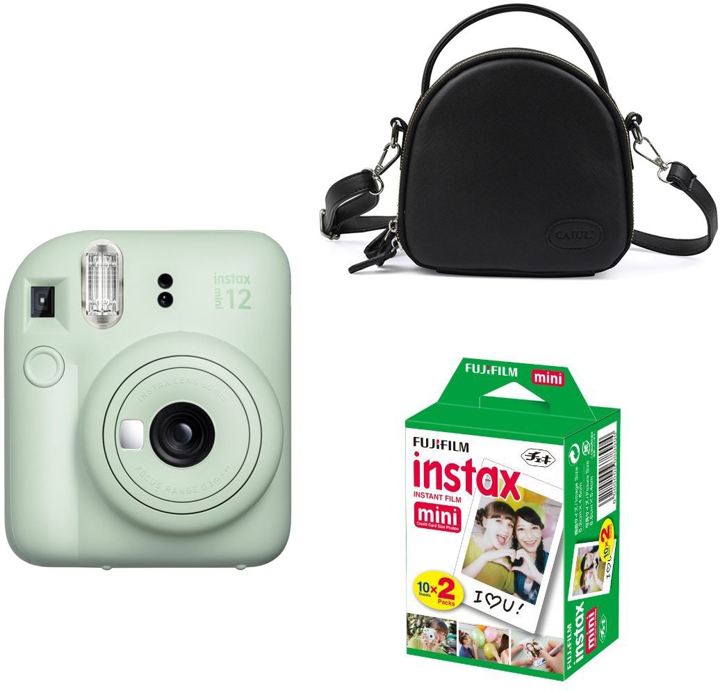 FUJIFILM Instax mini 12 Mint Green with Black shell bag and 20 Shots film Instant Camera-picture-29