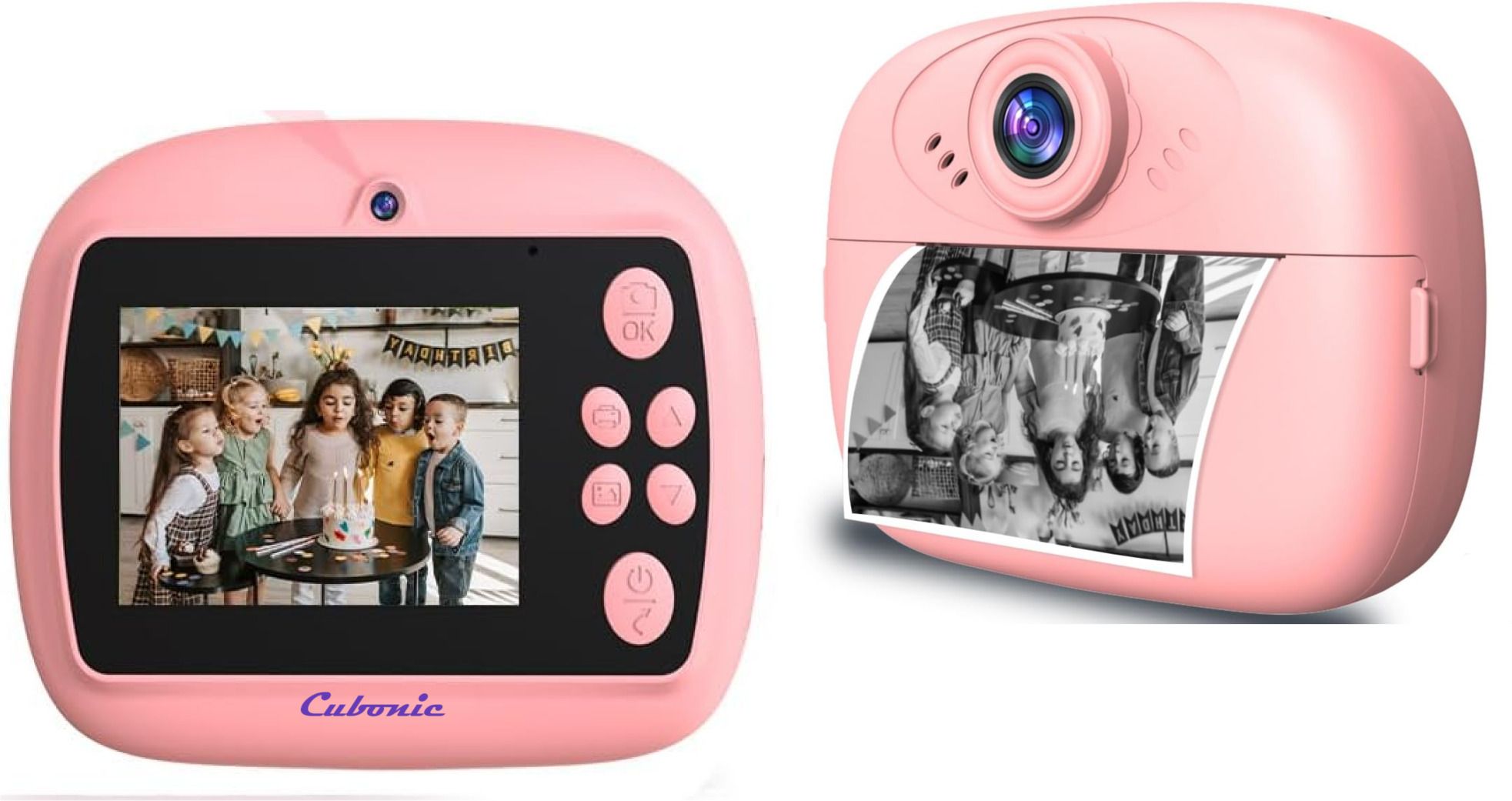 cubonic piccoprint 48mp photo 1080p video inbuilt games mp3 player rechargeable 3 rolls dt print instant camera