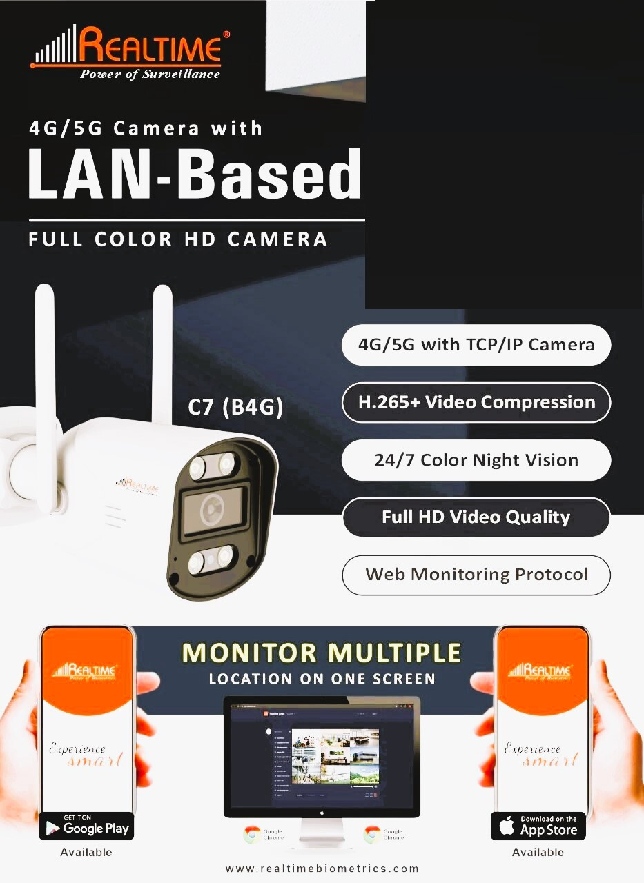 Realtime C7 (B4G) Multi Device Access 4G Sim Based Bullet Security Camera Not Instant Camera image 1