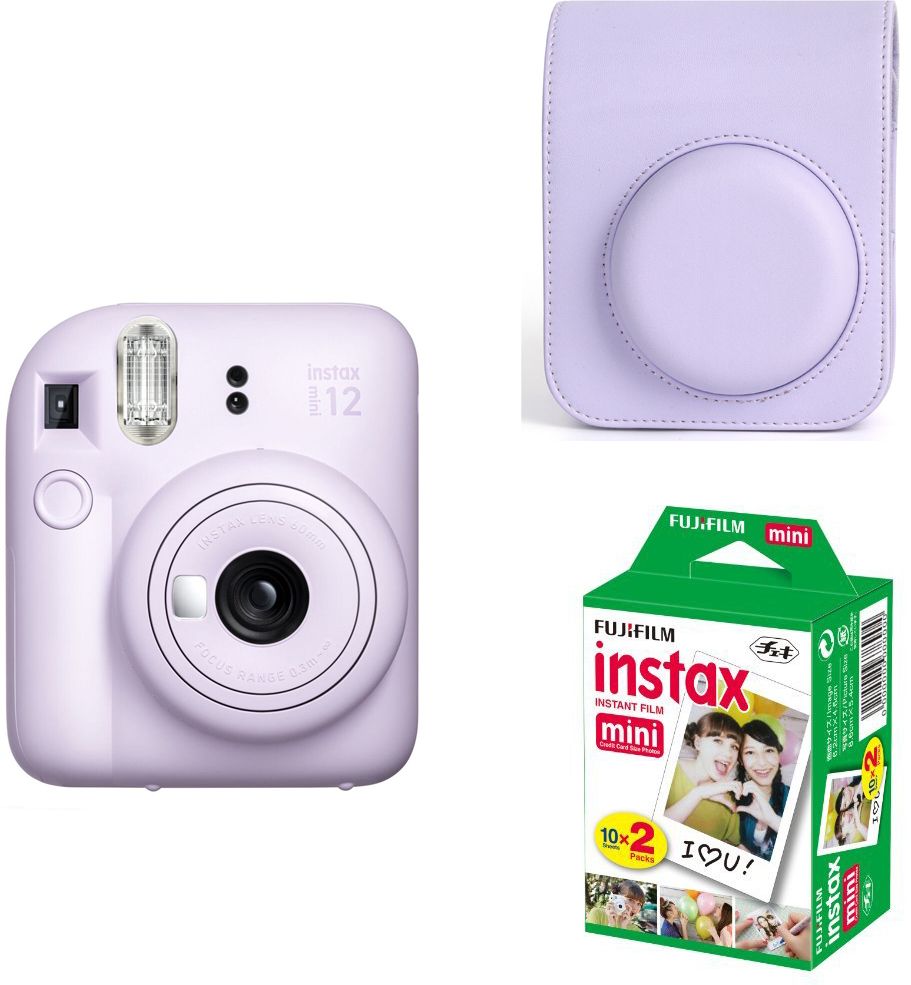 FUJIFILM Instax mini 12 Lilac Purple Instant Film Camera with PU Leather Carrying Bag and 10x2 film Instant Camera-picture-34