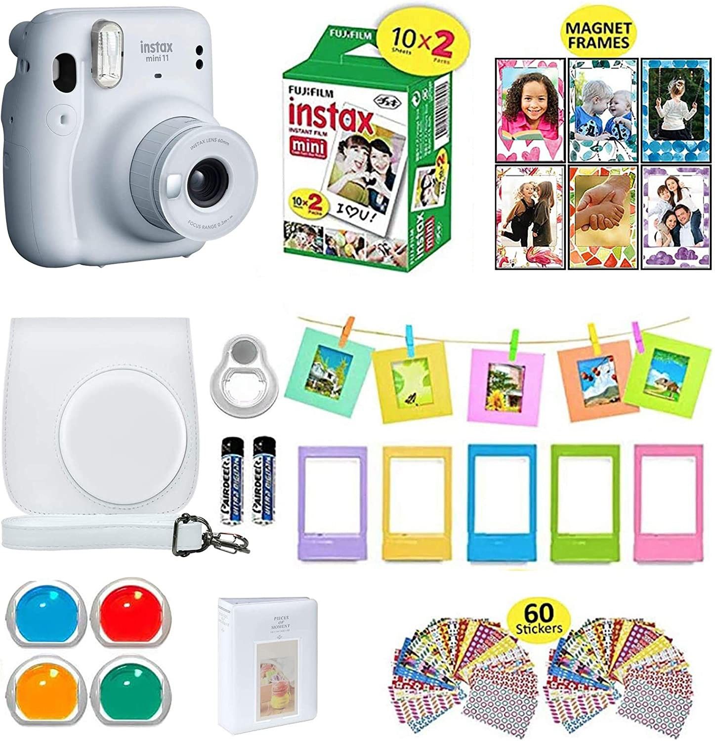 FUJIFILM Instax Mini 11 Mini 11 White with 20 shots,pouch, Album, frames, color filters, stickers Instant Camera-picture-22