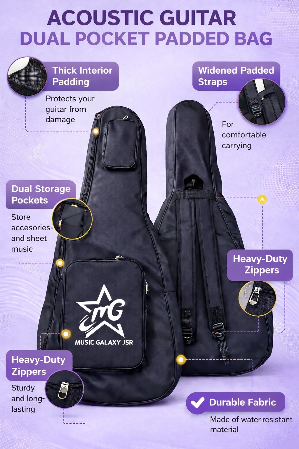 musiking HEAVY PADDED GUITAR BAG A30 Guitar Bag-picture-46