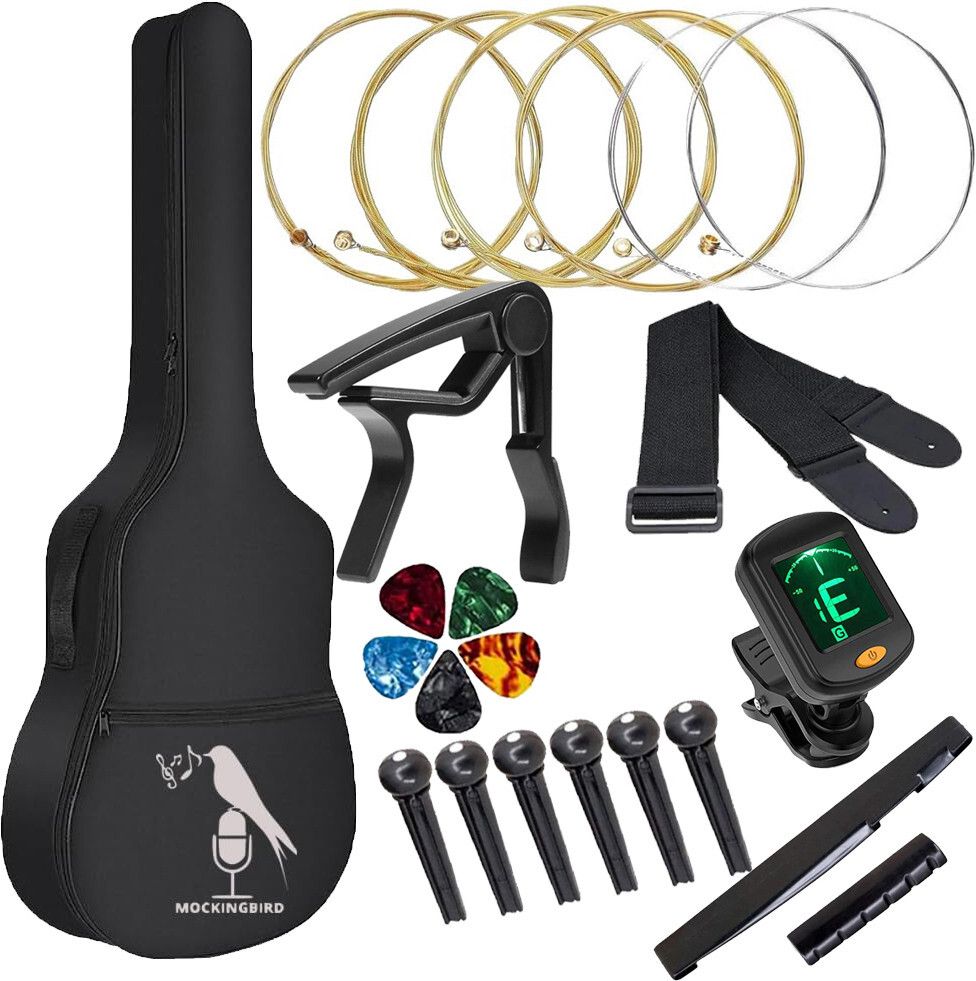 41 Inch Guitar Bag with String, Tuner, Clutch Guitar Capo, Belt, Saddle Set Guitar Bag-image-37