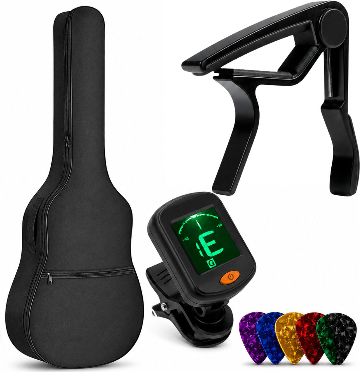 imaginea Guitar Accessories Combo with Gig Bag, Capo, Tuner & 5 Picks for Acoustic Guitar Guitar Bag-picture-48