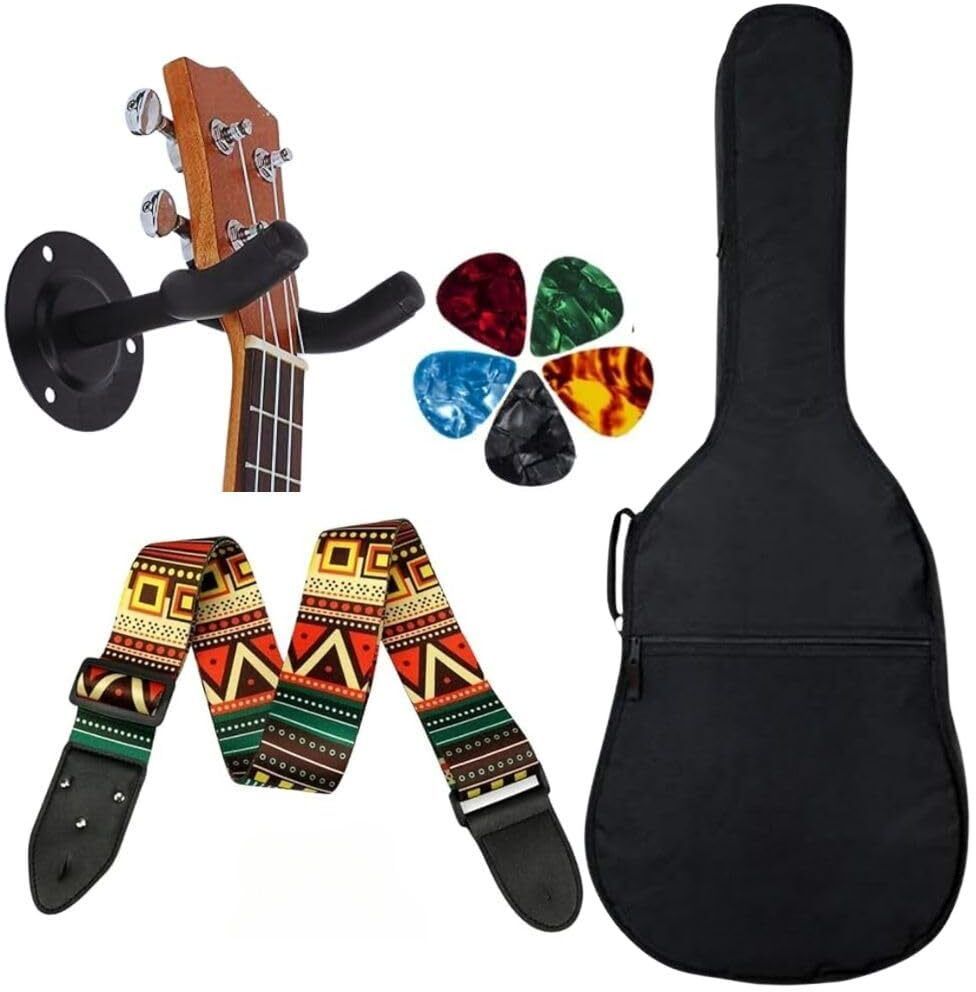 imaginea Acoustic Guitar Bag with Guitar Strap, Hanger and 5 Picks for Acoustic Guitar Guitar Bag-picture-4