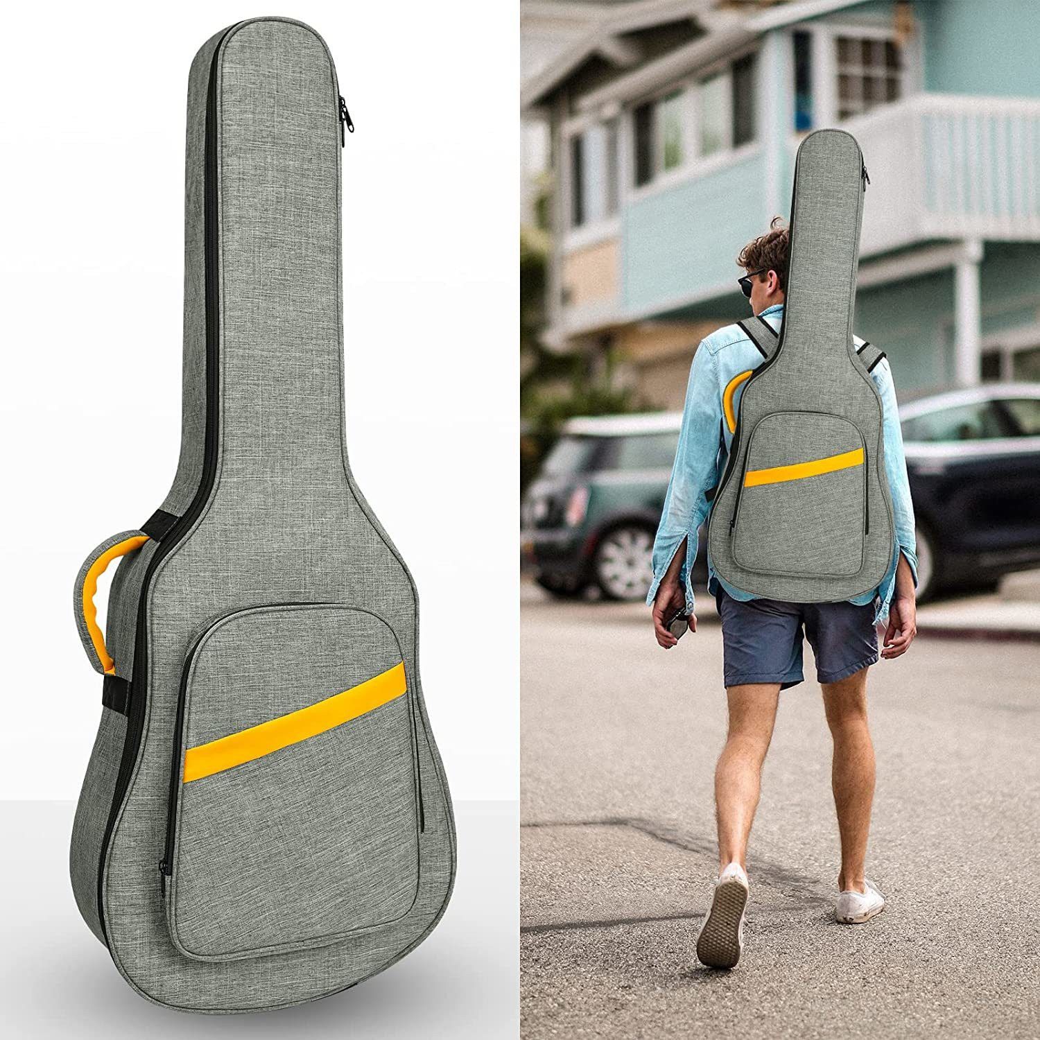 Best Acoustic Guitar Bag With Heavy Padded Nylon Fabric Soft Guitar Bag Guitar Bag-image-2
