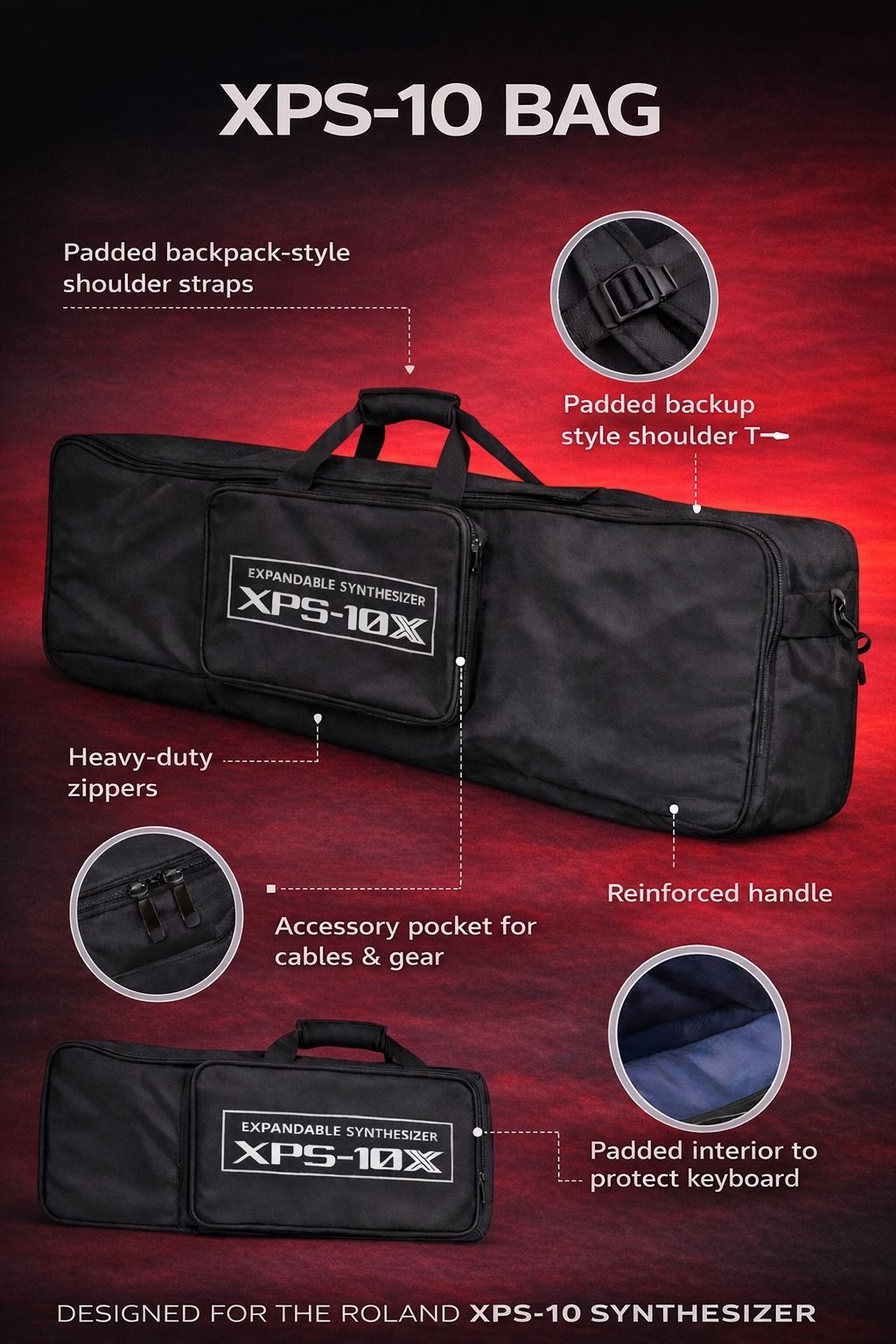 musiking FOR XPS 10 X PADDED COVER WATERPROOF AB33 Keyboard Bag-picture-10