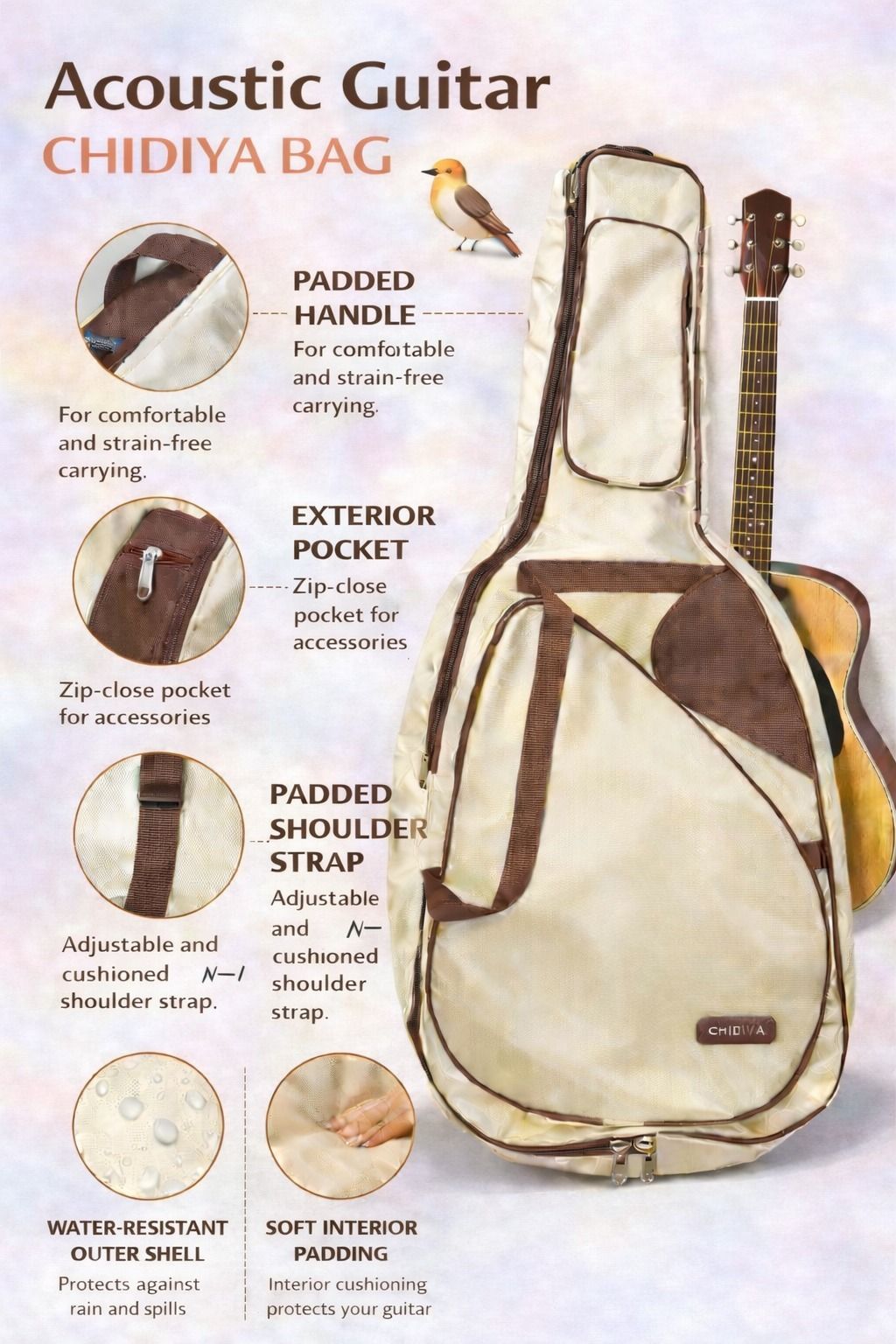 music galaxy HEAVY PADDED GUITAR BAG A5 Guitar Bag-picture-44