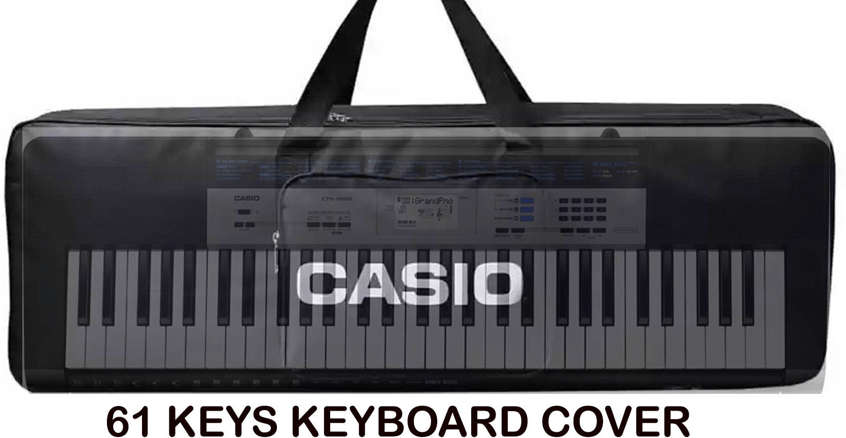 musiking 61 KEYS KEYBOARD CASIO COVER FOR CASIO CTK 1550.2550.1200 AND ETC AMG15 Keyboard Bag image 1