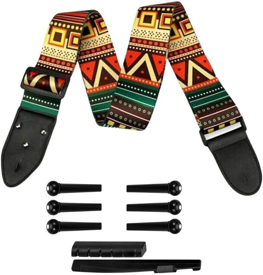 Guitar Strap Belt for Electric Guitar with Guitar Saddle Set for Acoustic Guitar Nylon Strap-image-34