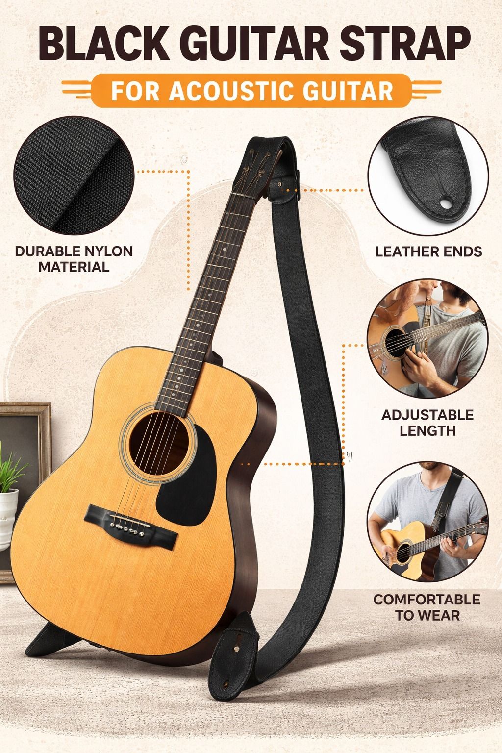 Nylon, Leather Strap