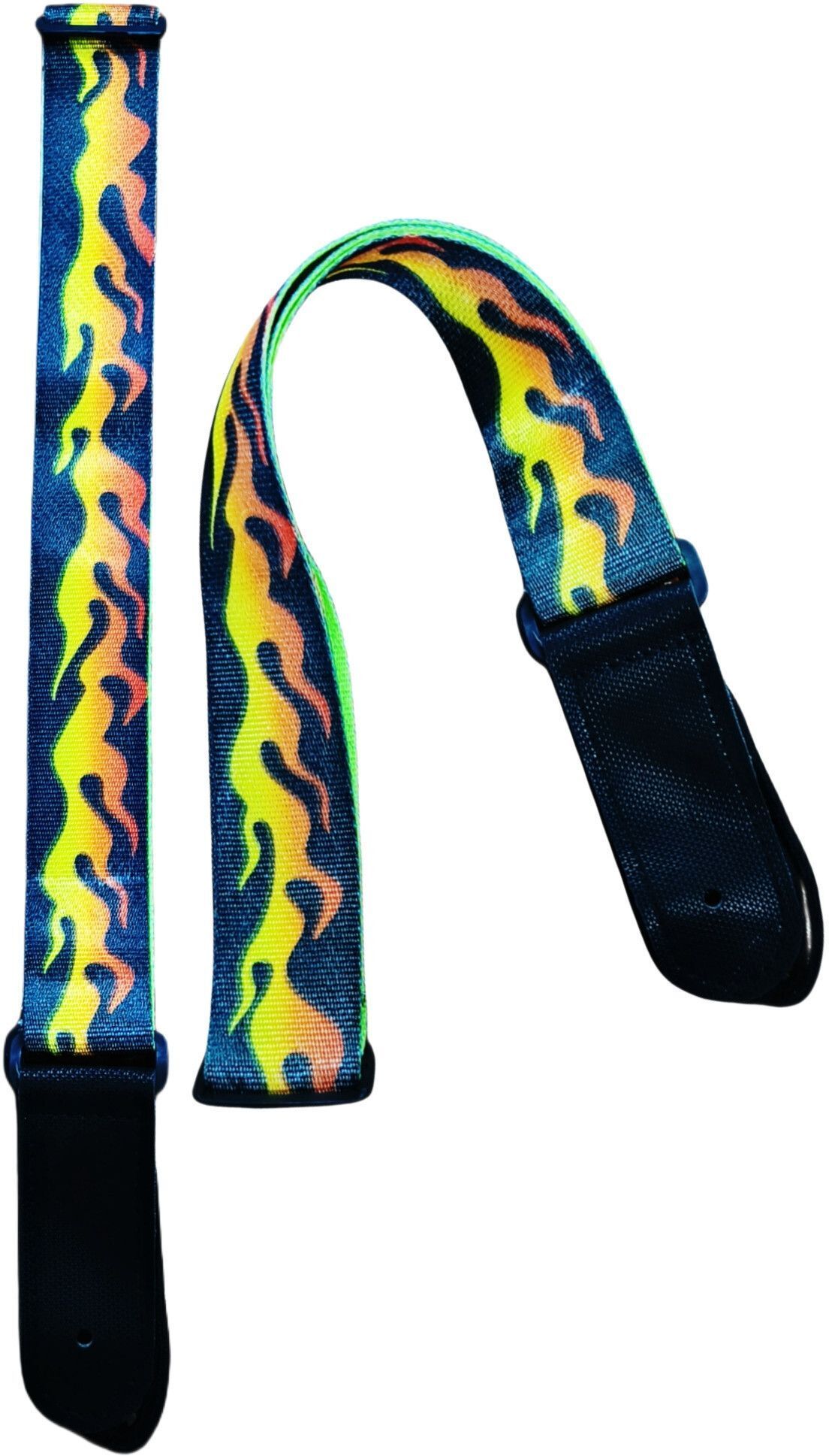rythm enterprises Stylish Adjustable Fire Design Guitar Strap 2pcs Nylon Strap-picture-12