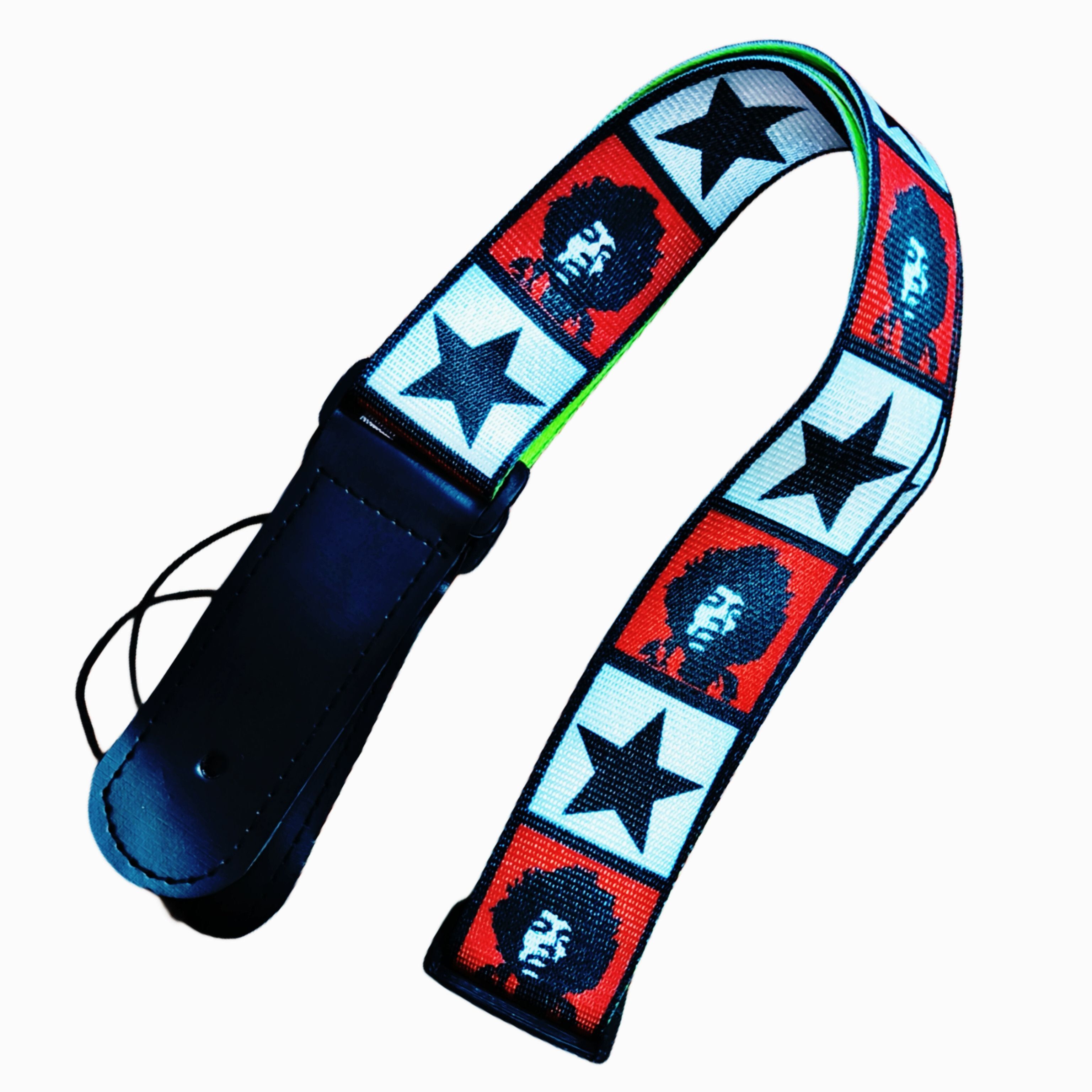rythm enterprises Stylish Adjustable Star Guitar Strap 2pcs Nylon Strap-picture-15