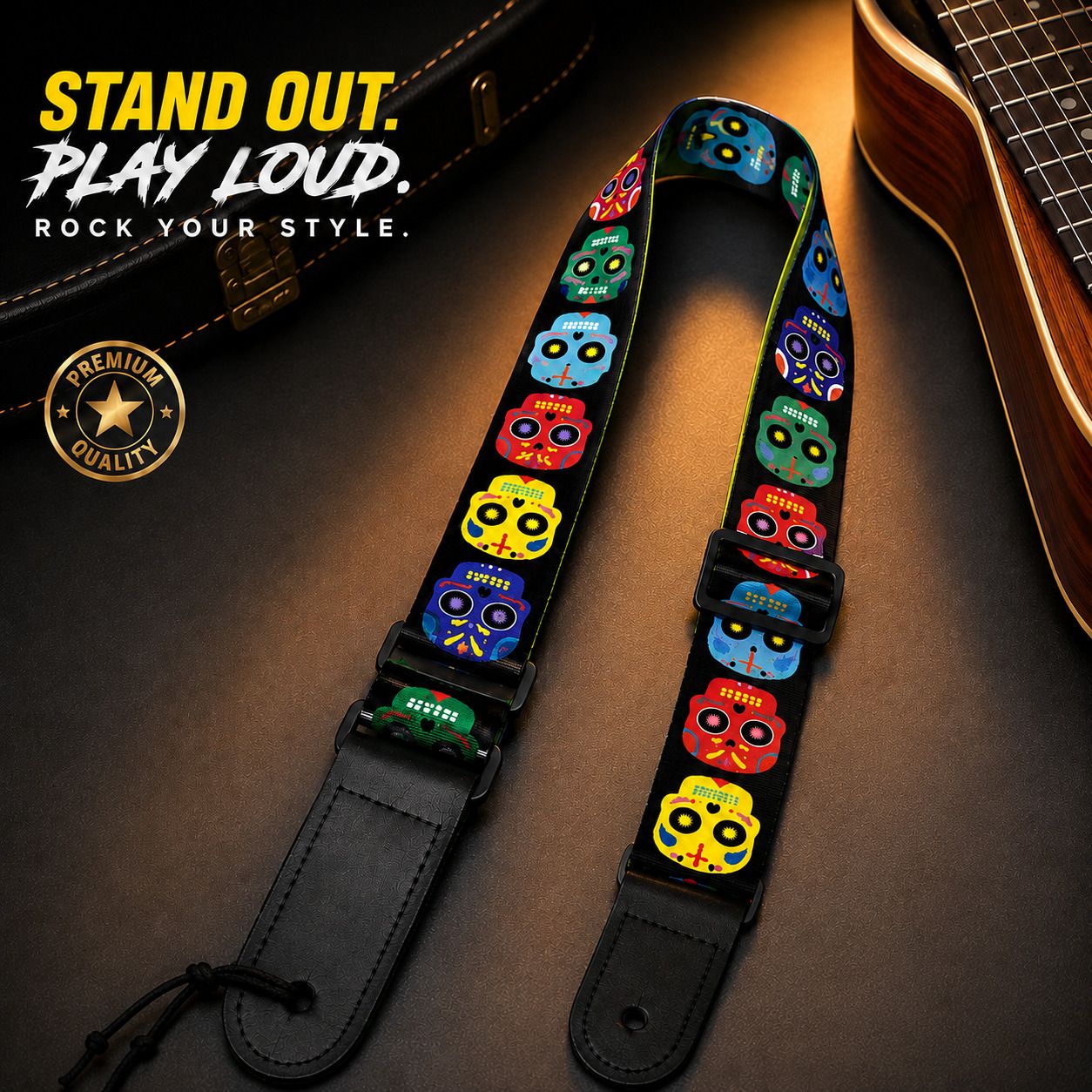 adhmart Premium Craftsmanship Guitar Nylon Strap-picture-30
