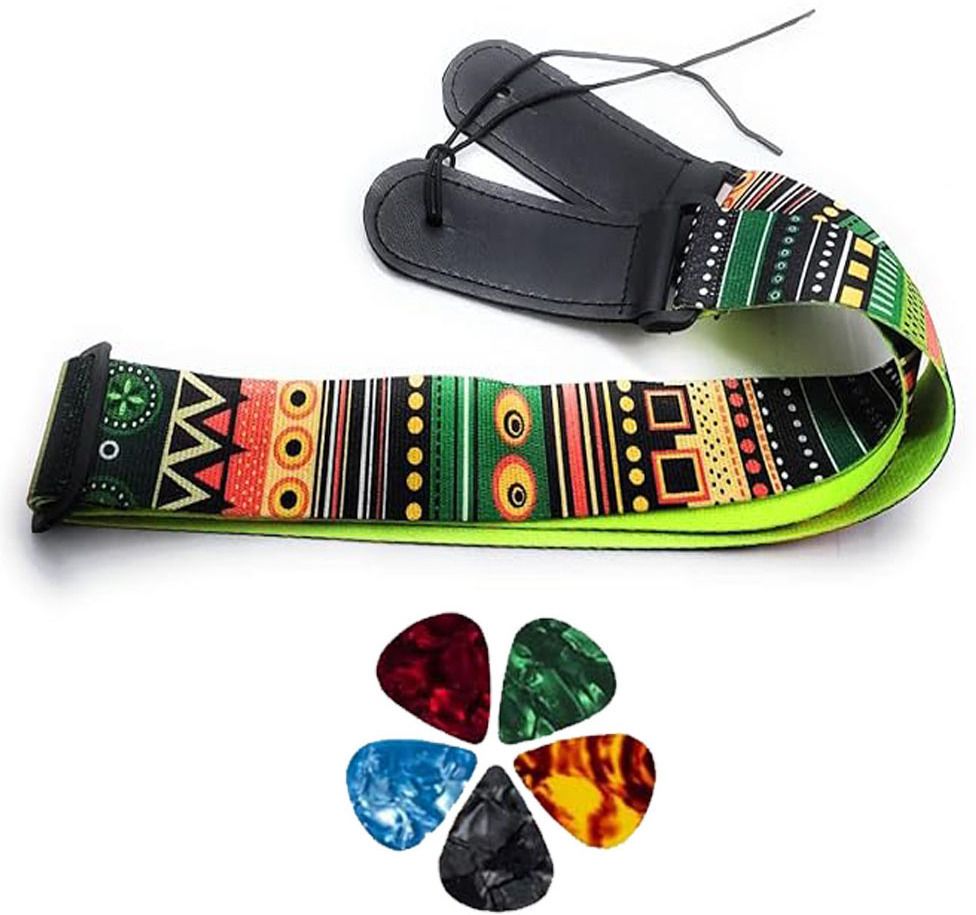 imaginea Adjustable Guitar Strap for Acoustic Electric Guitars Durable & Comfortable Nylon Strap-picture-29